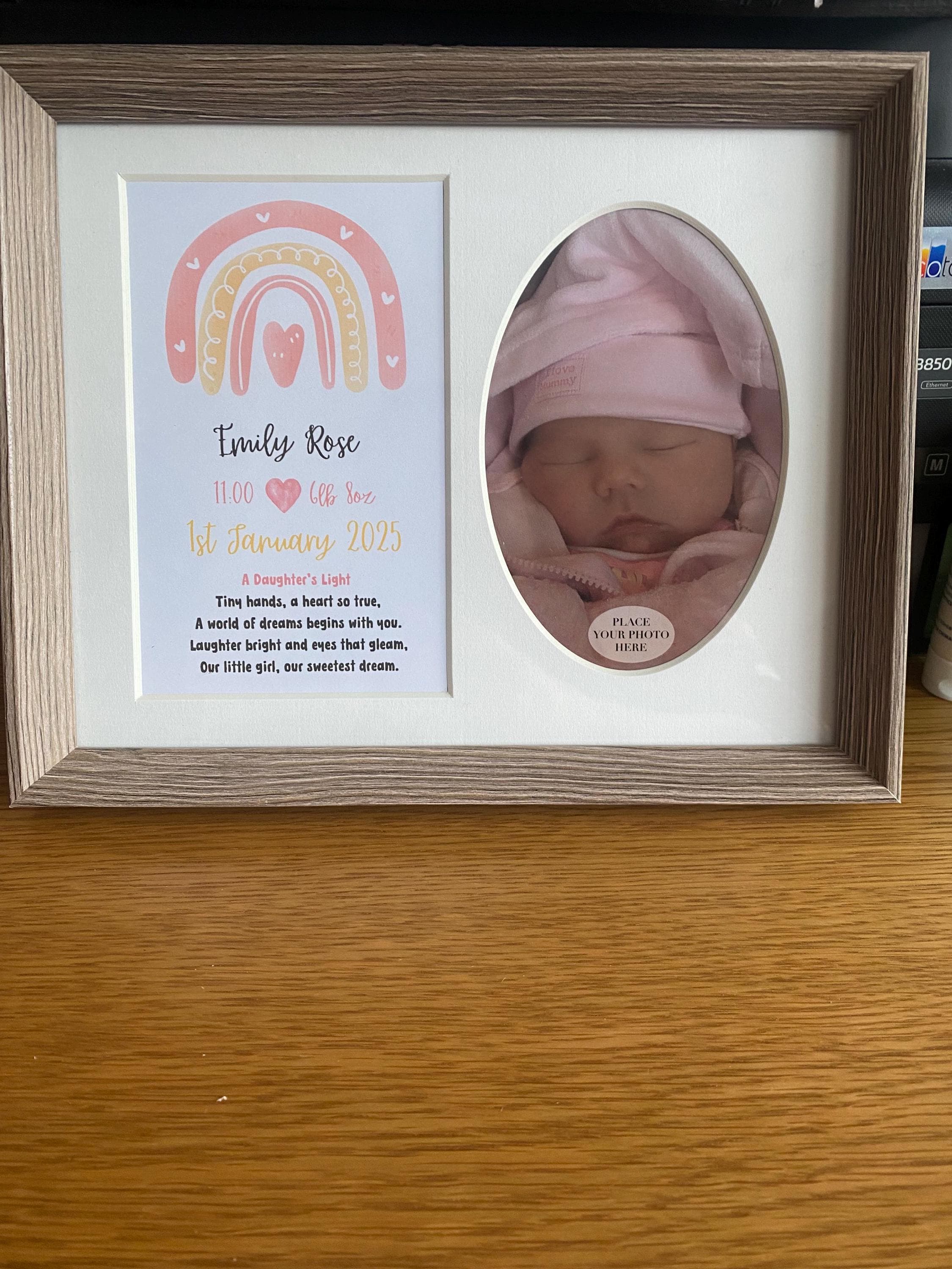 Personalised Baby Girl Print, Baby Frame, Baby Girl Gift, New Baby gift, Gift for baby girl, new parent gift, Keepsake, Personalised Gift,