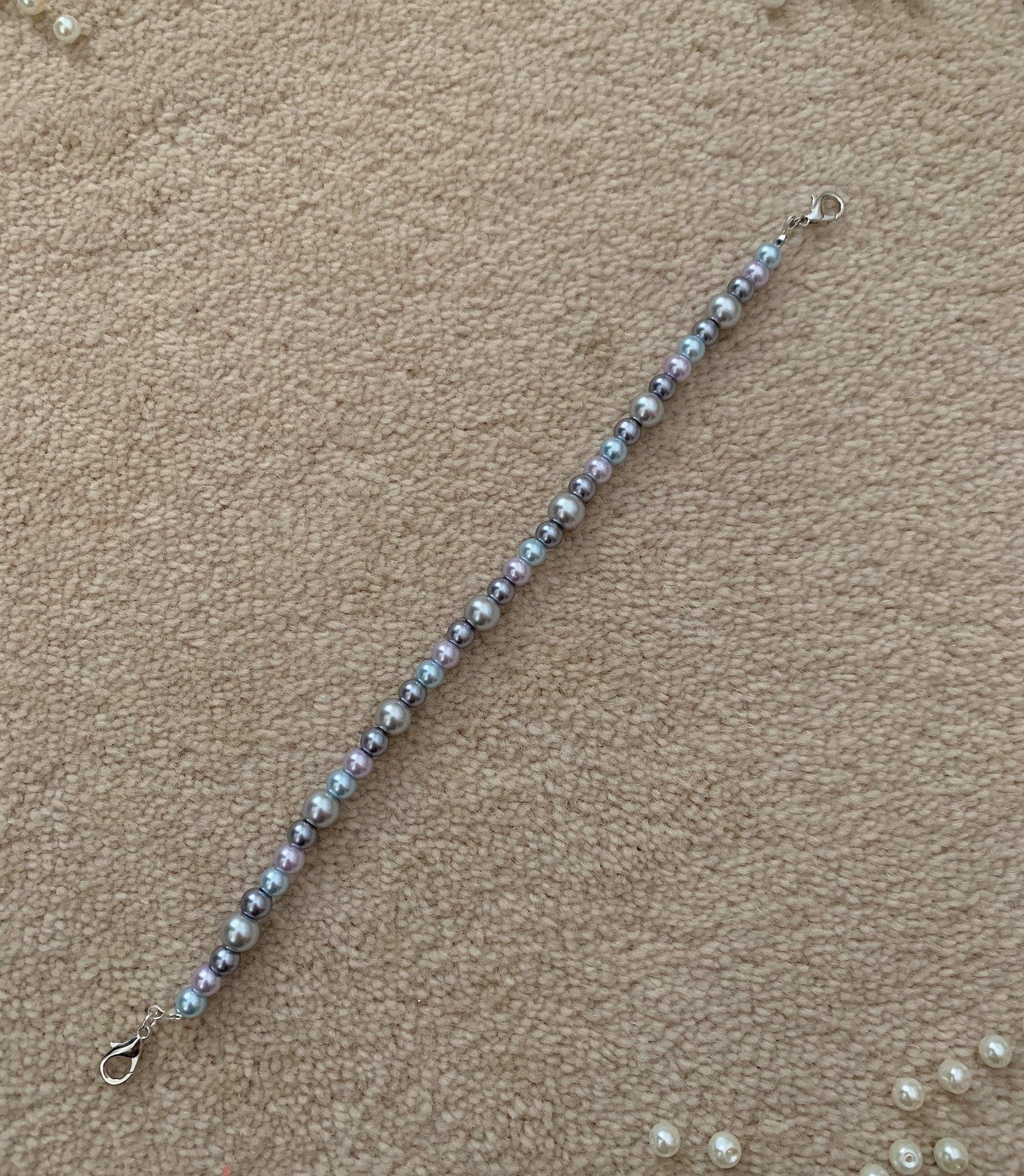 Handmade Beaded Hijab Mask Chain: Silver Pearl Ear Saver - image 5
