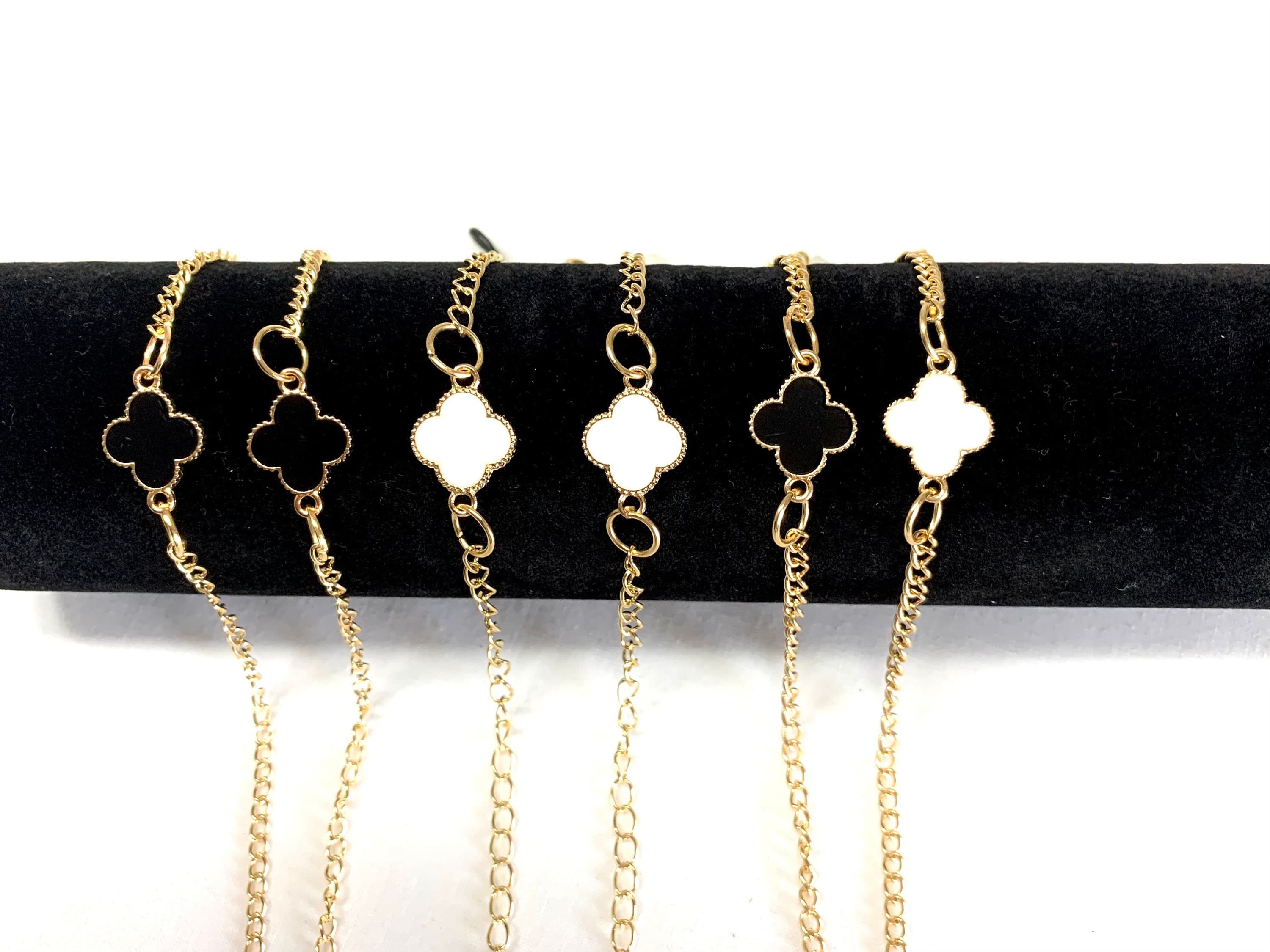 Four Leaf Clover Mask Chain: Gold Plated Glasses Lanyard