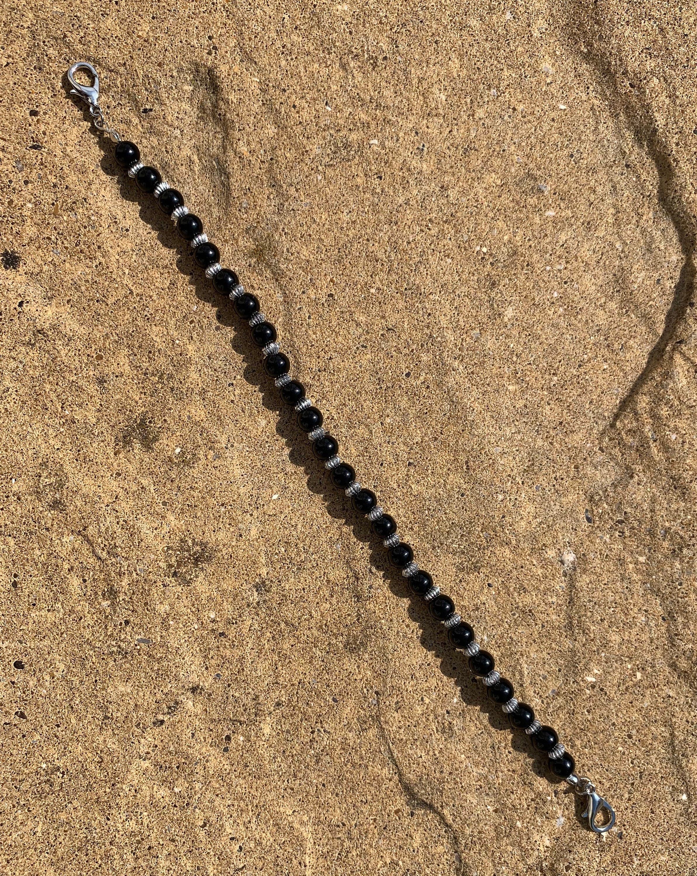 Handmade Black Beaded Hijab Mask Chain: Ear Saver Lanyard - image 5