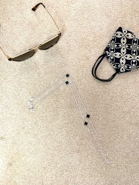 Silver Lucky Clover Glasses Chain: Sunglasses Lanyard, Face Mask Connector - image 5