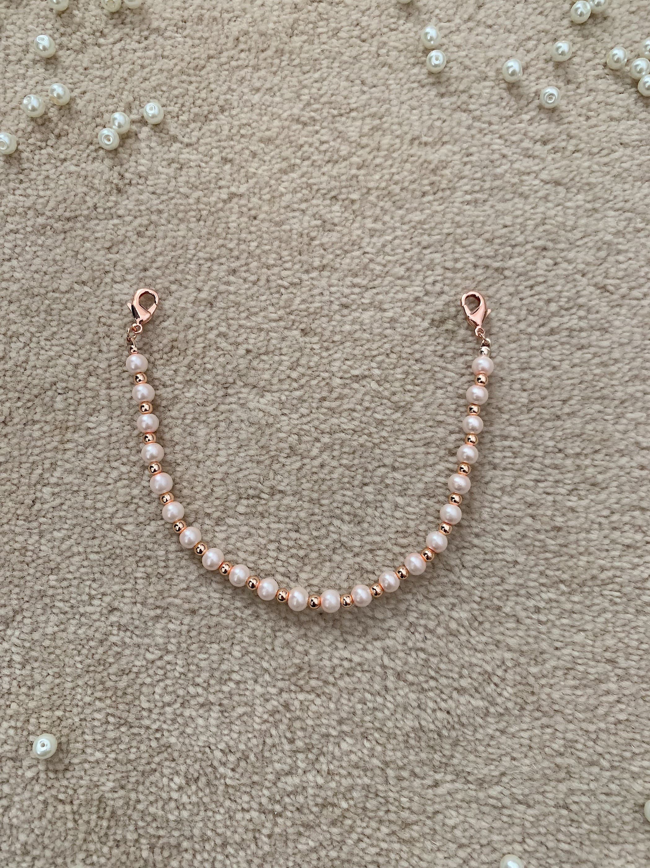 Handmade Rose Gold Beaded Hijab Mask Chain: Ear Saver