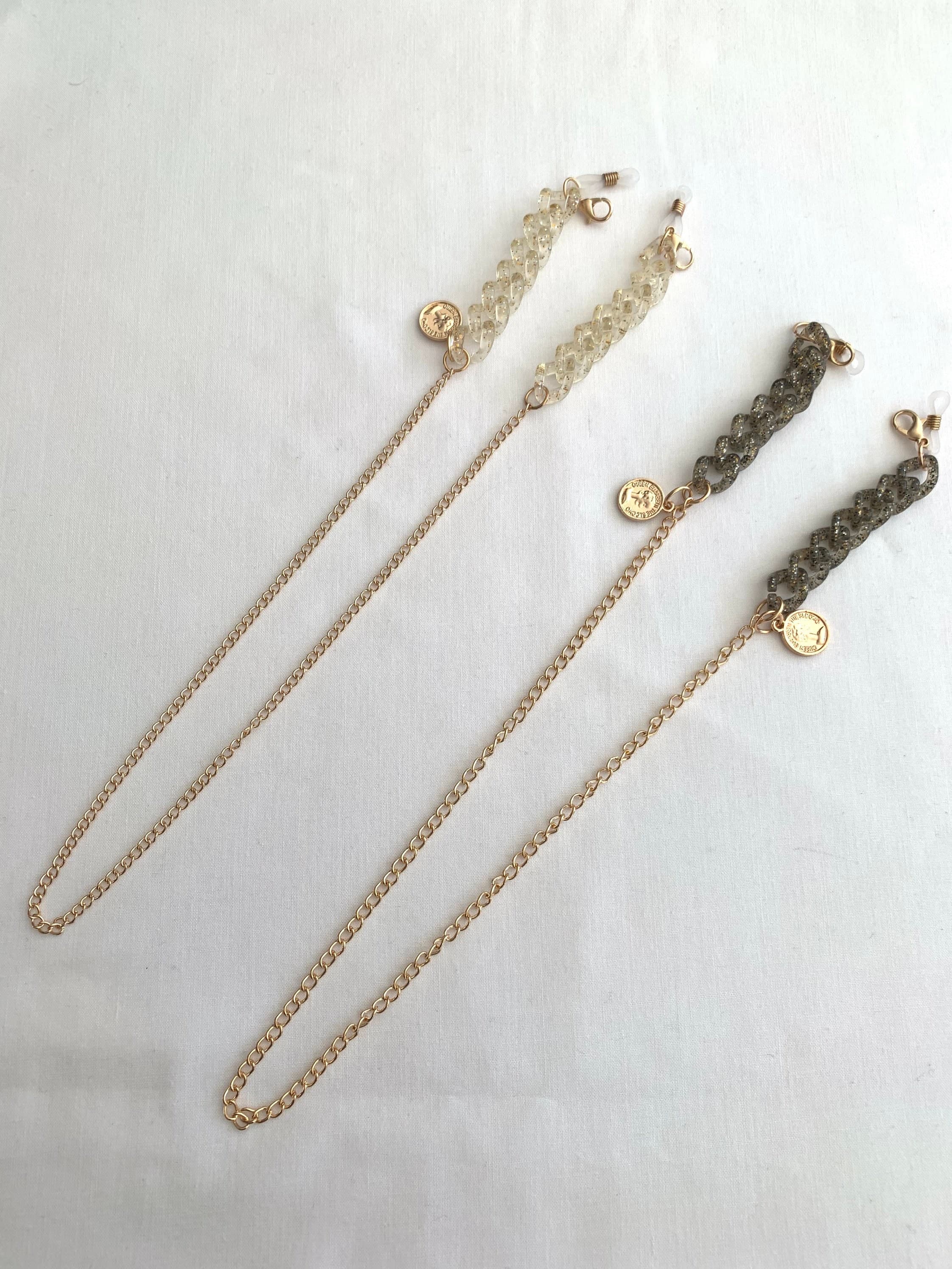 Gold Coin Pendant Glasses Chain: Acrylic Beaded Mask Lanyard - image 3