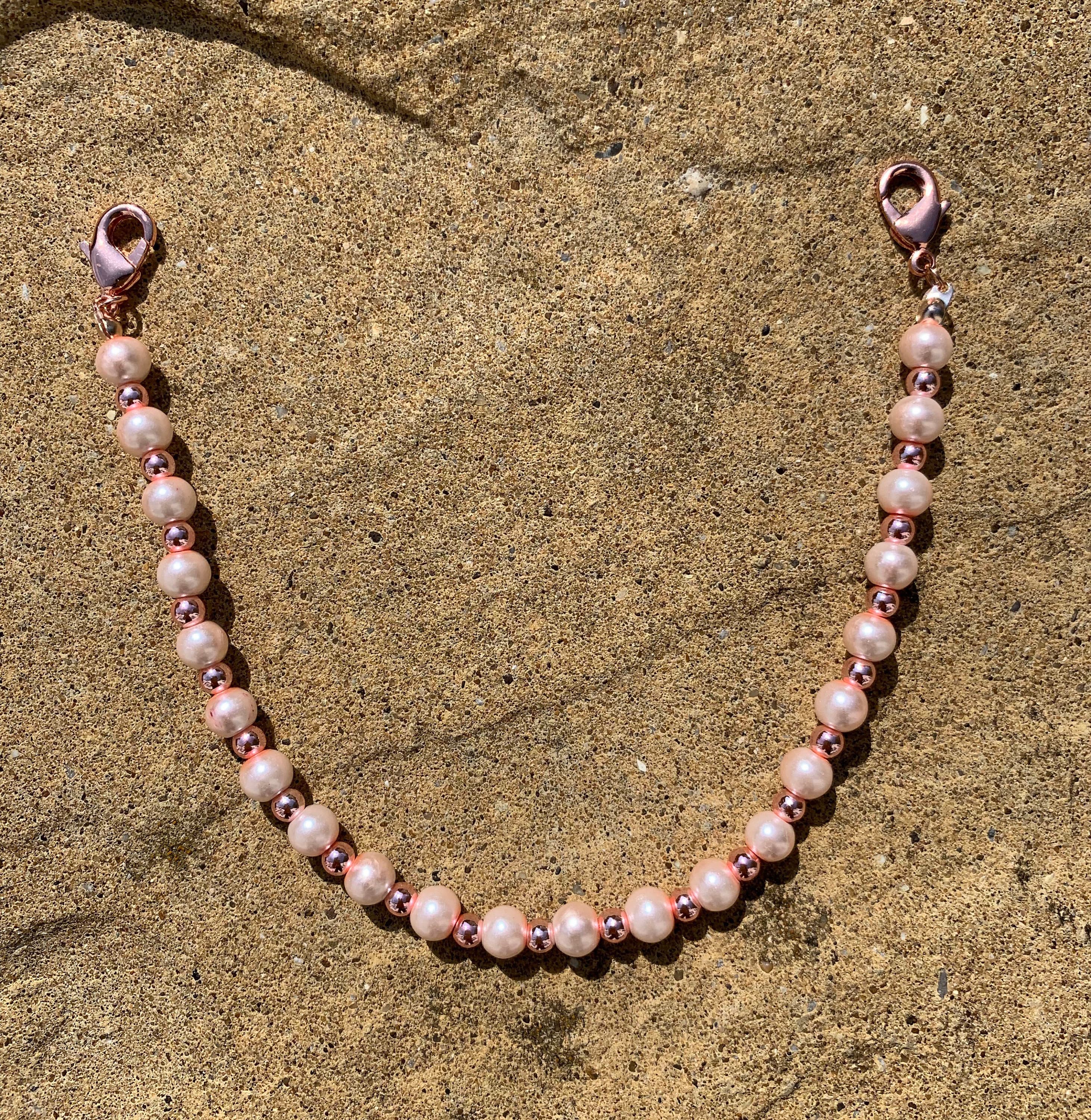 Handmade Rose Bead Hijab Face Mask Chain: Ear Saver Lanyard