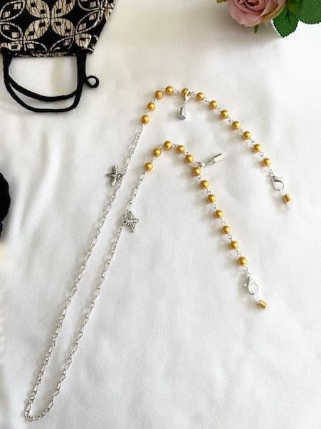 Handmade Beaded Glasses Chain: Hijab Mask Extender with Magnetic Clasp - image 3