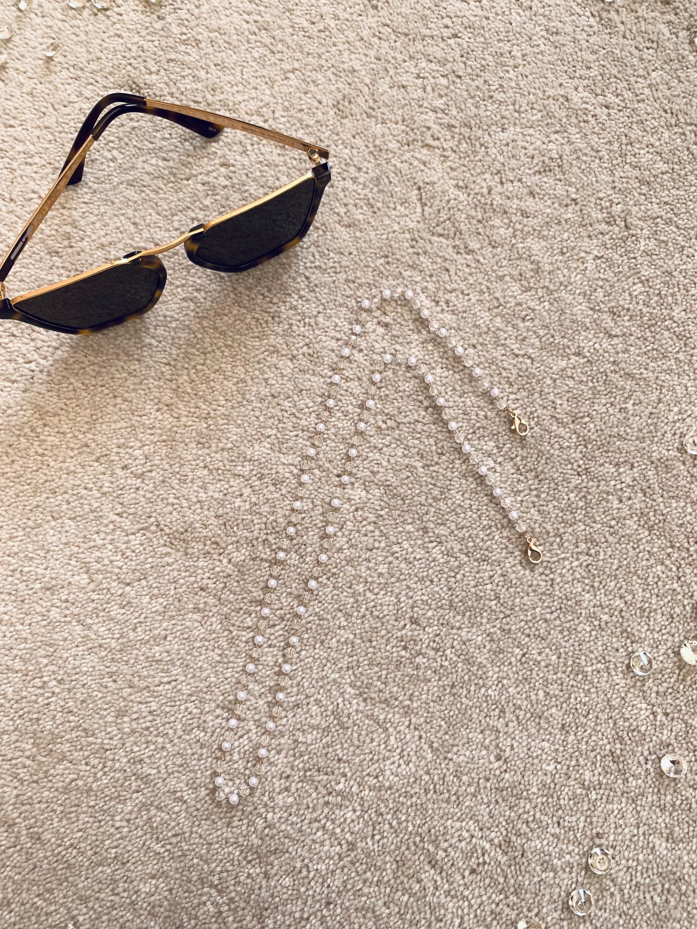 Pearl Face Mask Lanyard: Beaded Glasses Chain, Sunglasses Holder - image 4