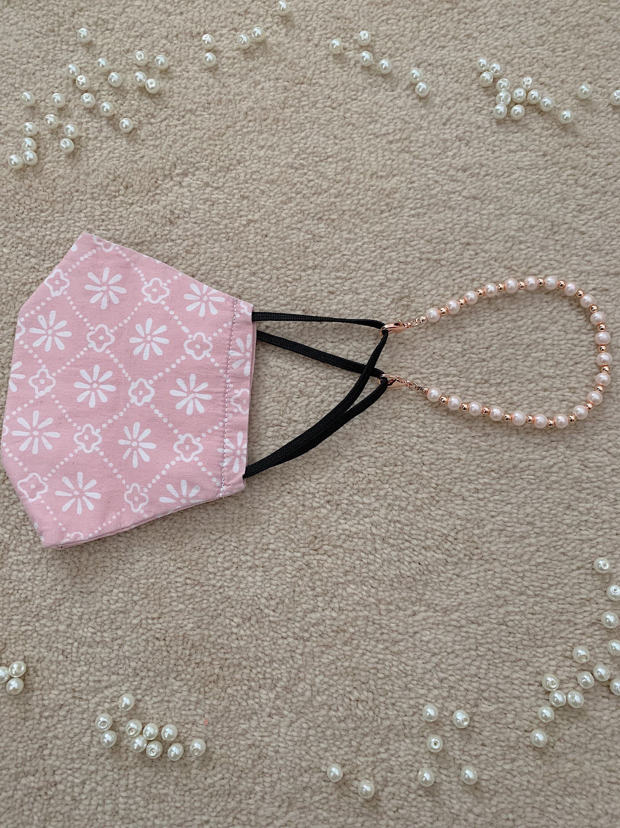 Handmade Rose Gold Beaded Hijab Mask Chain: Ear Saver - image 3