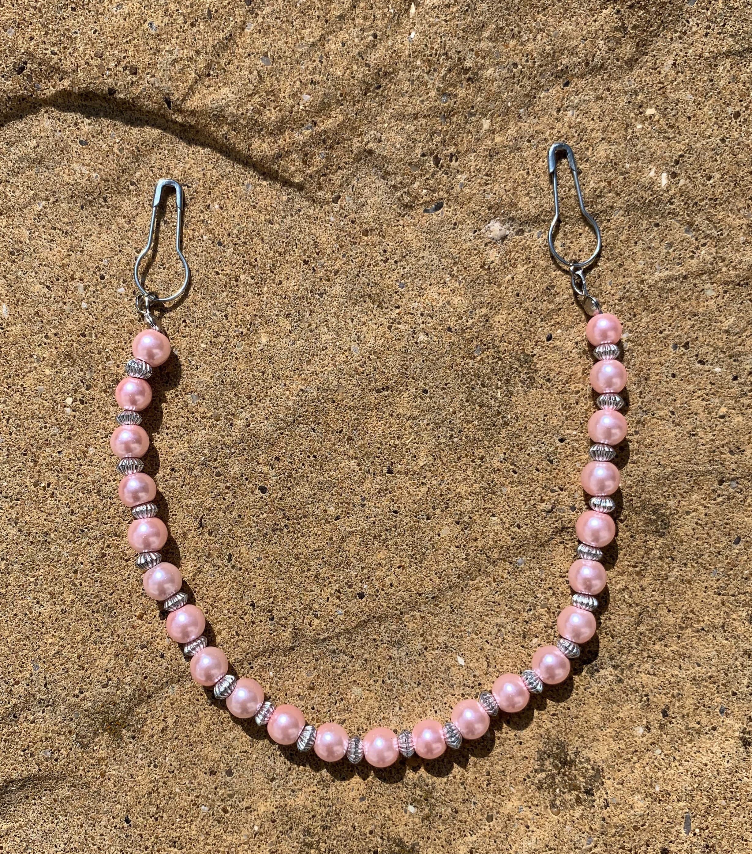 Handmade Rose Bead Hijab Face Mask Chain: Ear Saver Lanyard