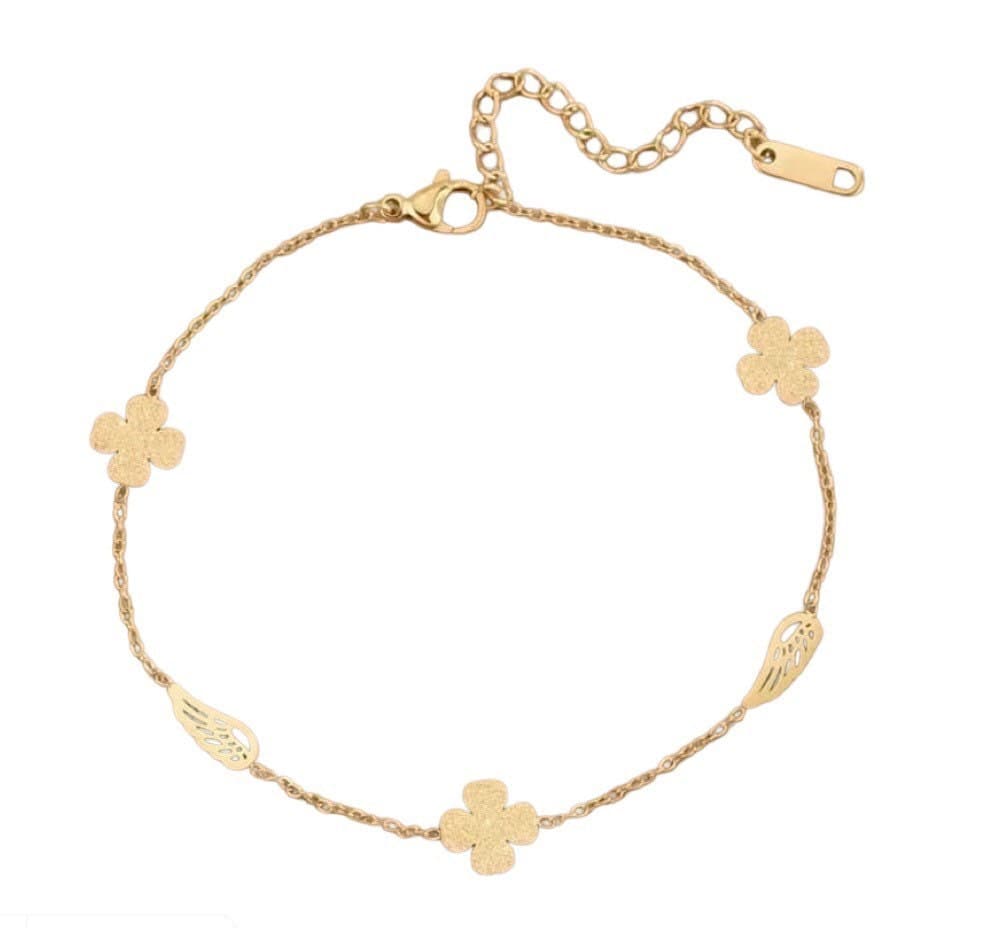 Rose Gold Flower Bracelet: Dainty Lucky Charm Jewelry - image 5