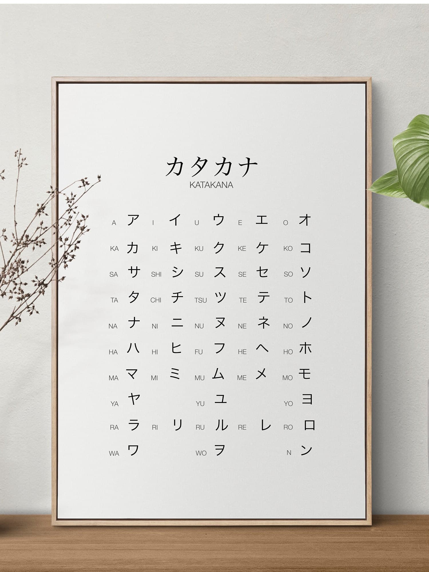 Hiragana Katakana Chart, Japanese Alphabet Art (Digital Download) - image 5