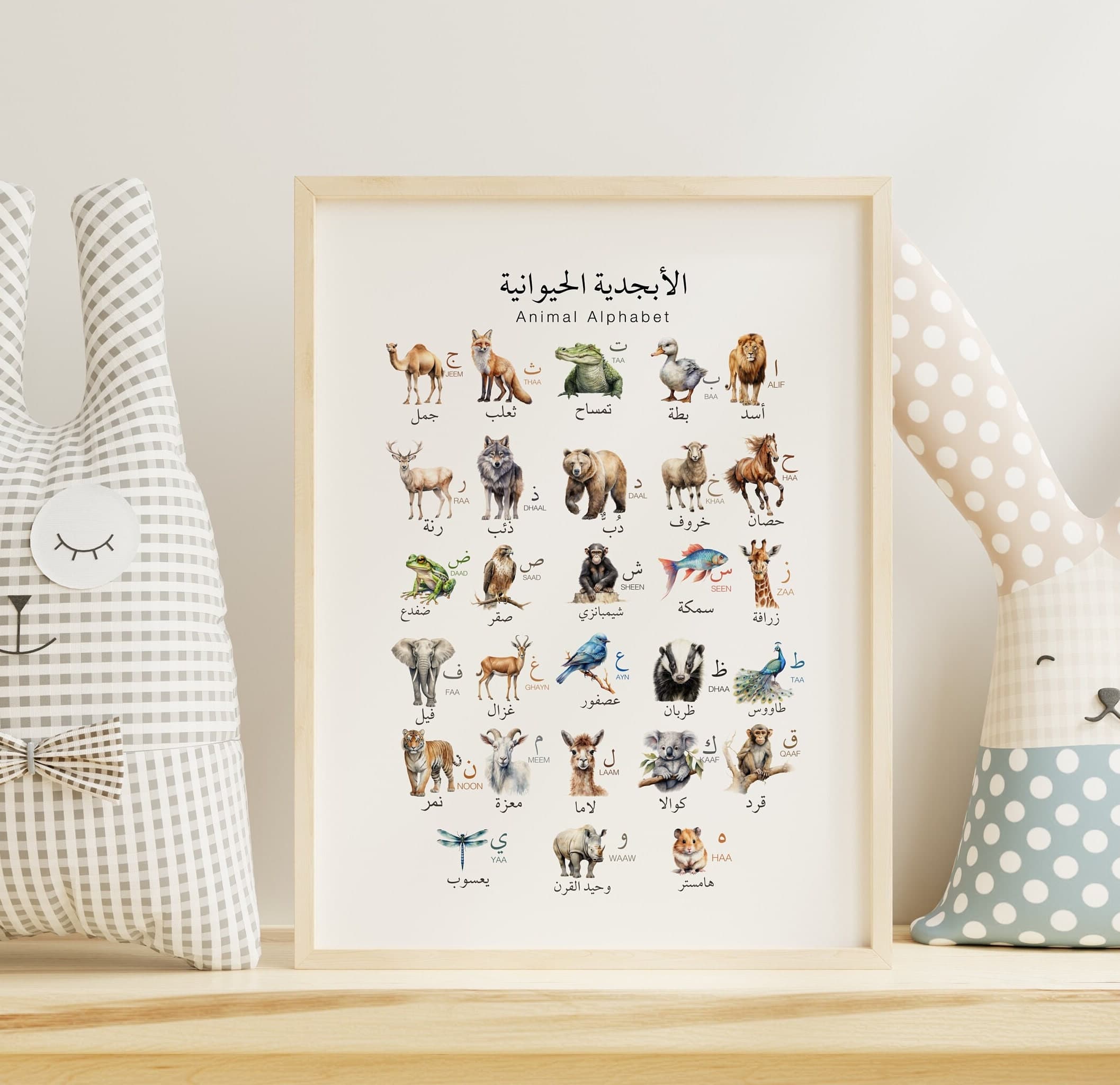Arabic Animal Alphabet Art Print, Nursery Decor (Digital Download) - image 3
