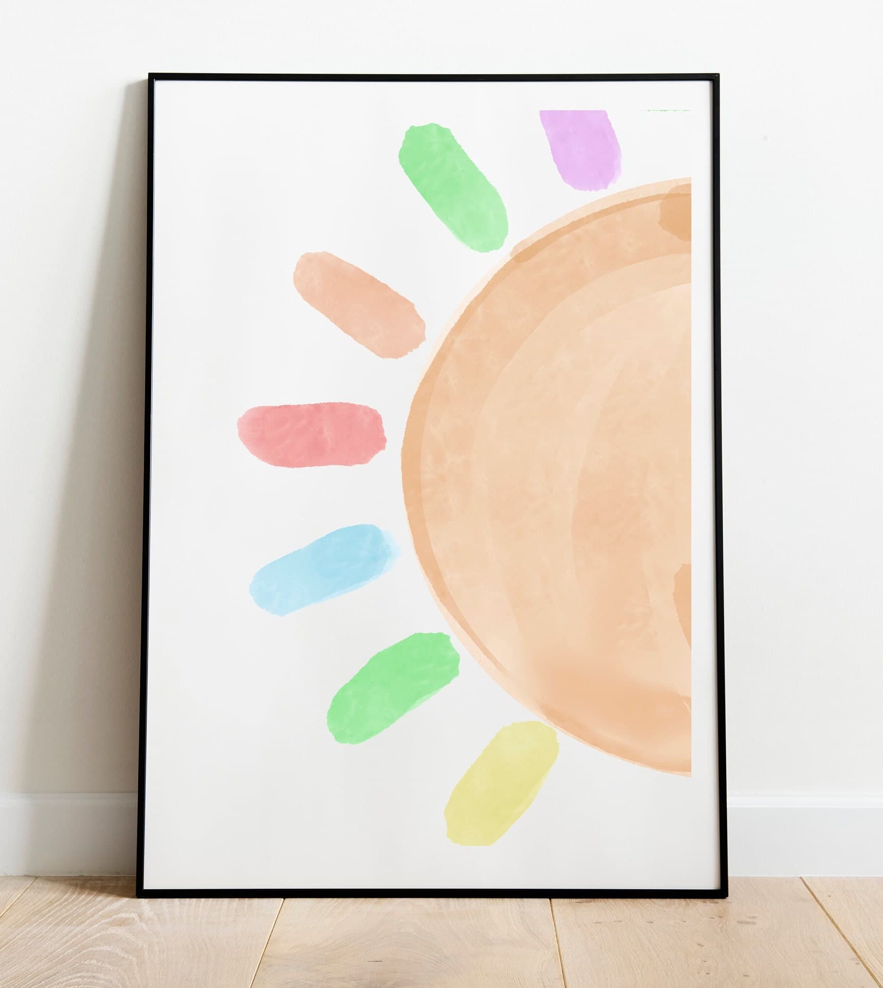 You Are My Sunshine Watercolor Nursery Prints, Rainbow, Sun (Digital Download) - image 4