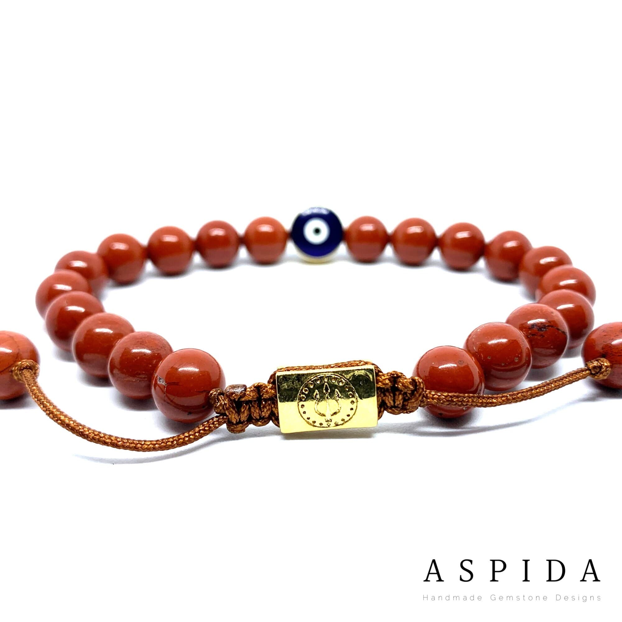 Real Red Jasper Evil Eye Gemstone Crystal Bracelet, Bracelet For Men, Bracelet For Women, Bracelet For Couple, Customize Gıft, Adjustable - image 3