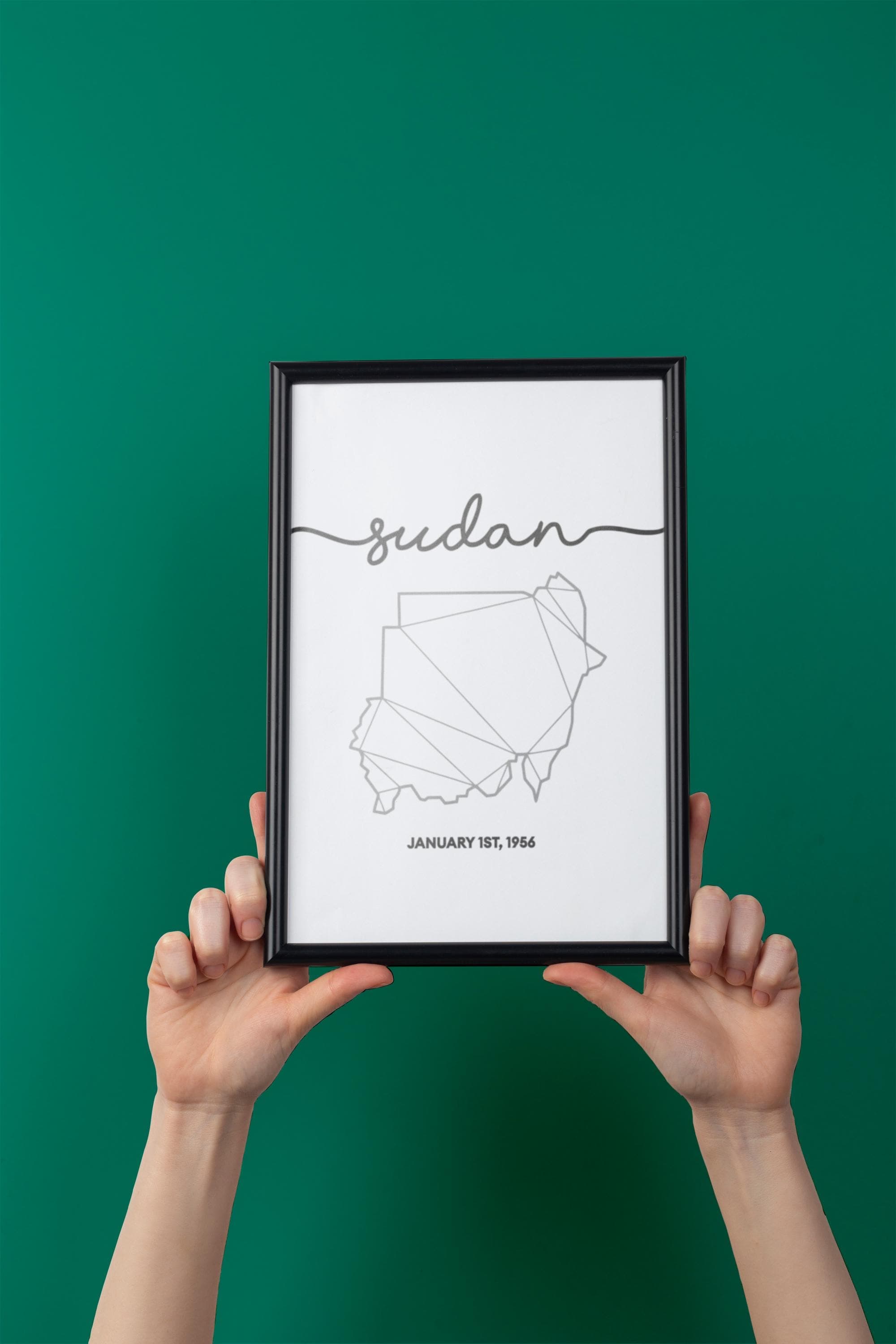 Sudan Map Wall Art | Minimal Black & White Line Illustration | Independence Day Gift | Modern Decor - image 5