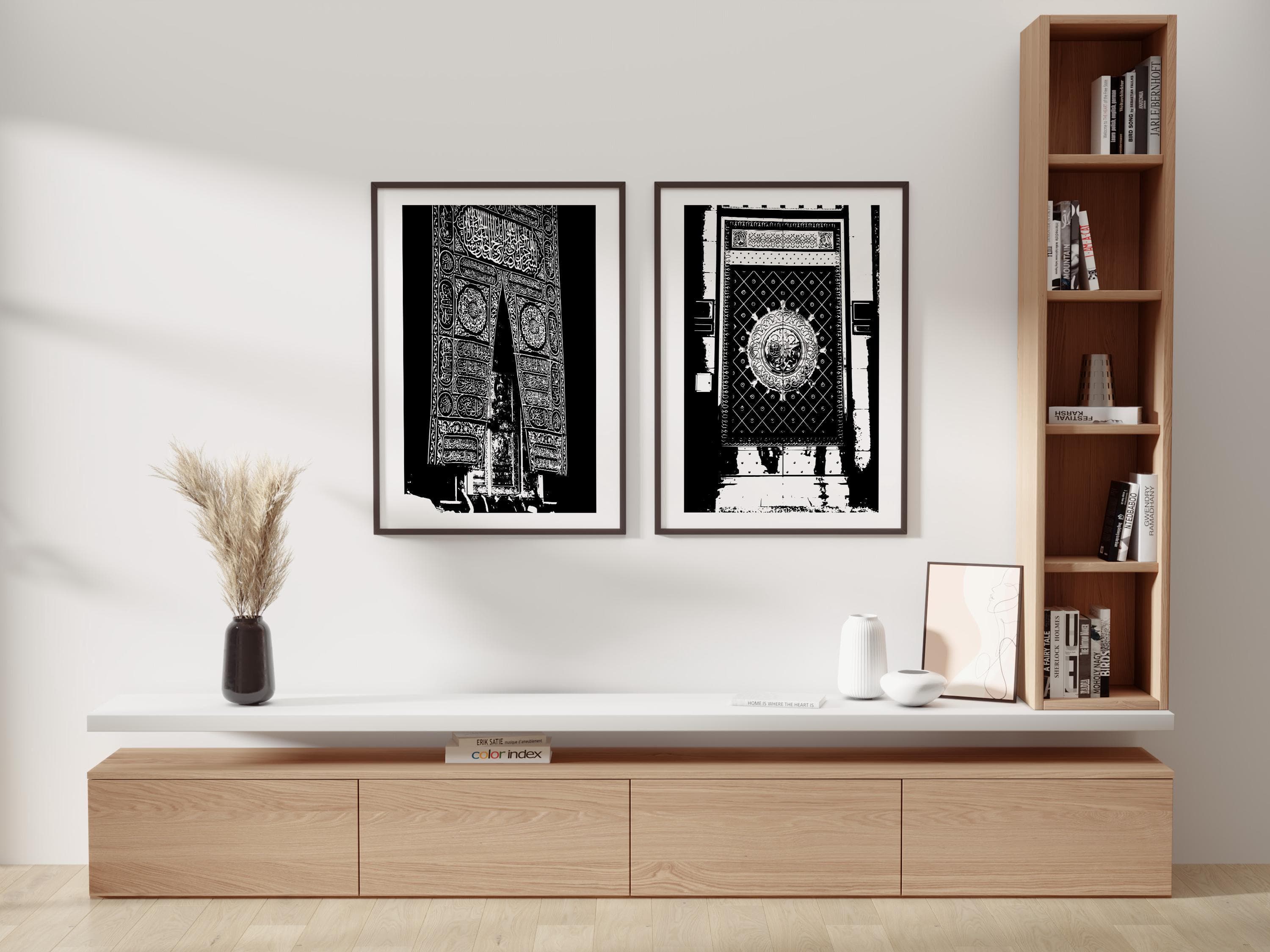 Umrah Haramain Holy Mosque Wall Art | Black and White Islamic Photography of Makkah & Madinah - image 4