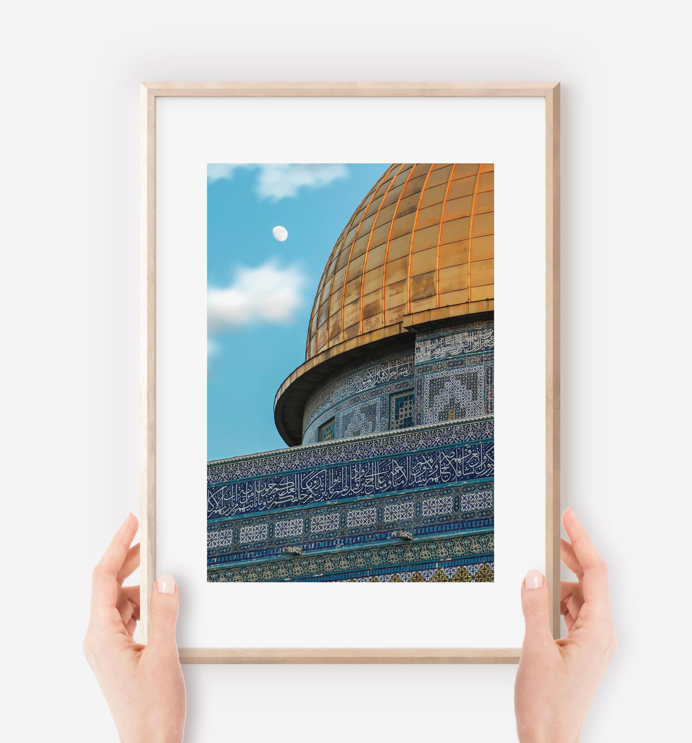 Palestine Photography Dome of the Rock Al Aqsa Mosque Wall Art Islamic Decor Jerusalem
