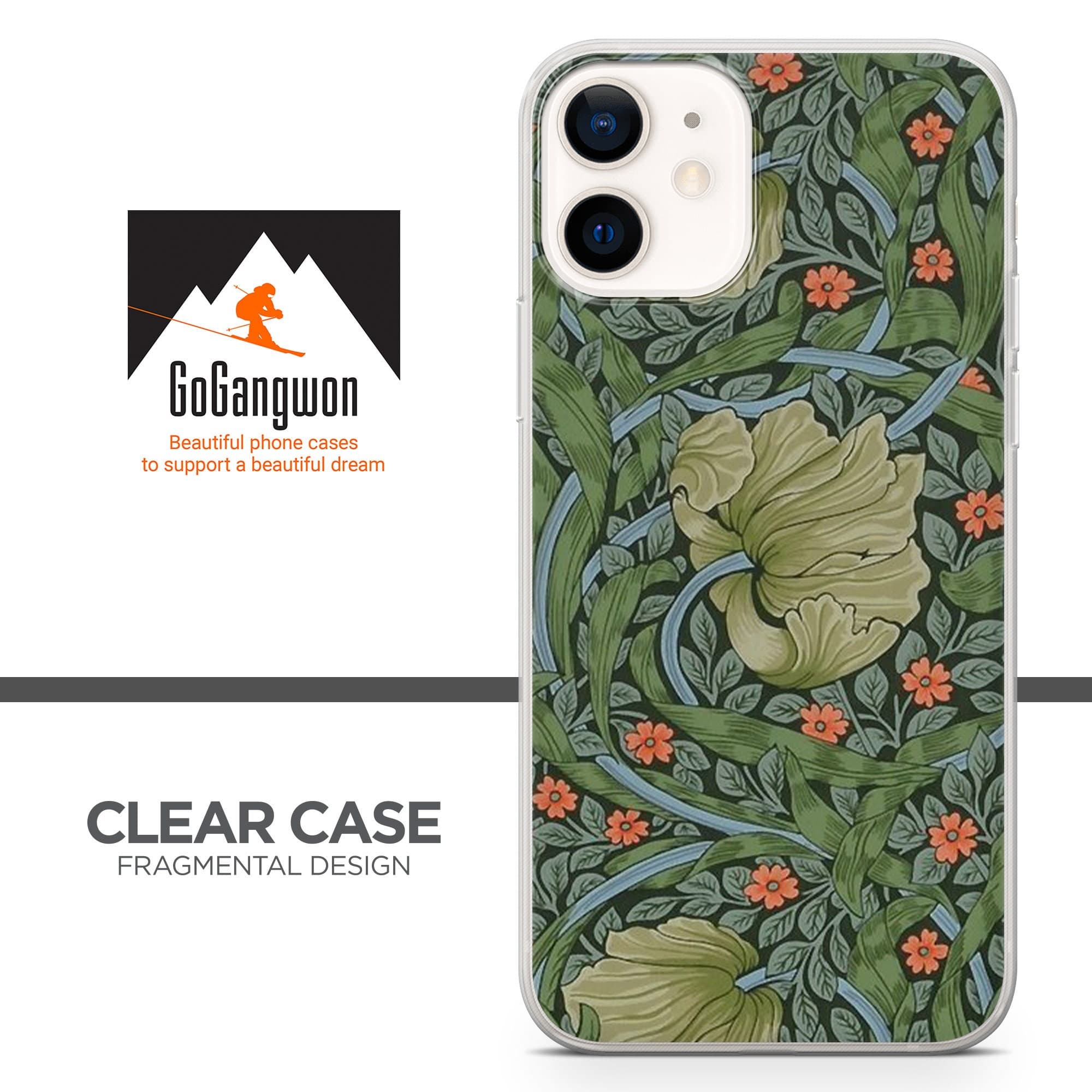 Wallpaper William Morris Phone Case fit for iPhone 14, 13 Pro, 12 mini, 11, XR, 7+, 7 & Samsung A50, A51, S21, A53, Huawei P20, P30 Pro D60 - image 5