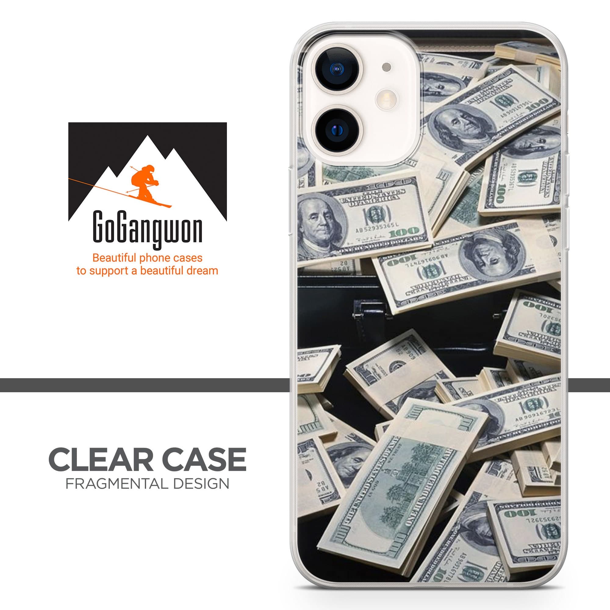 Dollars Money Pattern Phone Case fit for iPhone 14, 13 Pro, 12 mini, 11, XR, 7+, 7 & Samsung A50, A51, S21, A53, Huawei P20, P30 Pro D4 - image 5