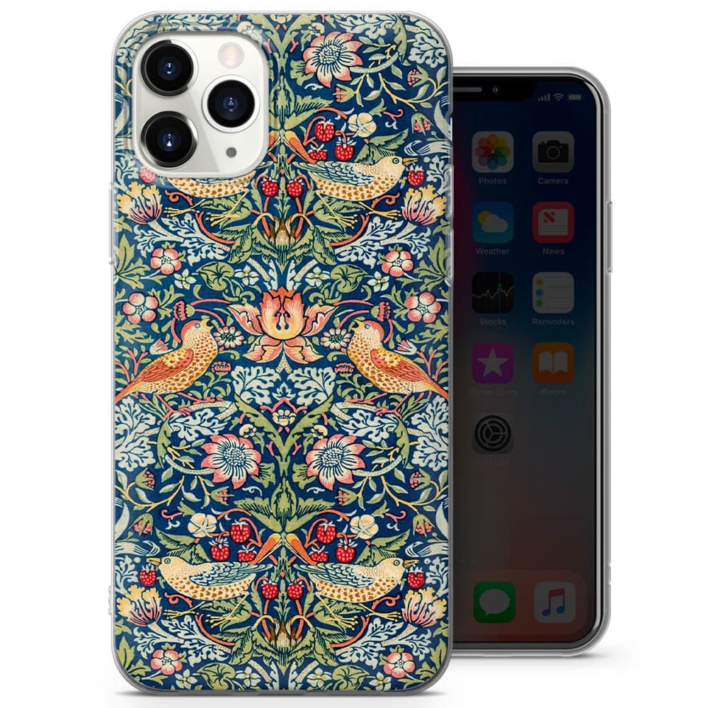 William Morris Birds Phone Case fit for iPhone 14, 13 Pro, 12 mini, 11, XR, 7+, 7 & Samsung A50, A51, S21, A53, Huawei P20, P30 ProD112 - image 4