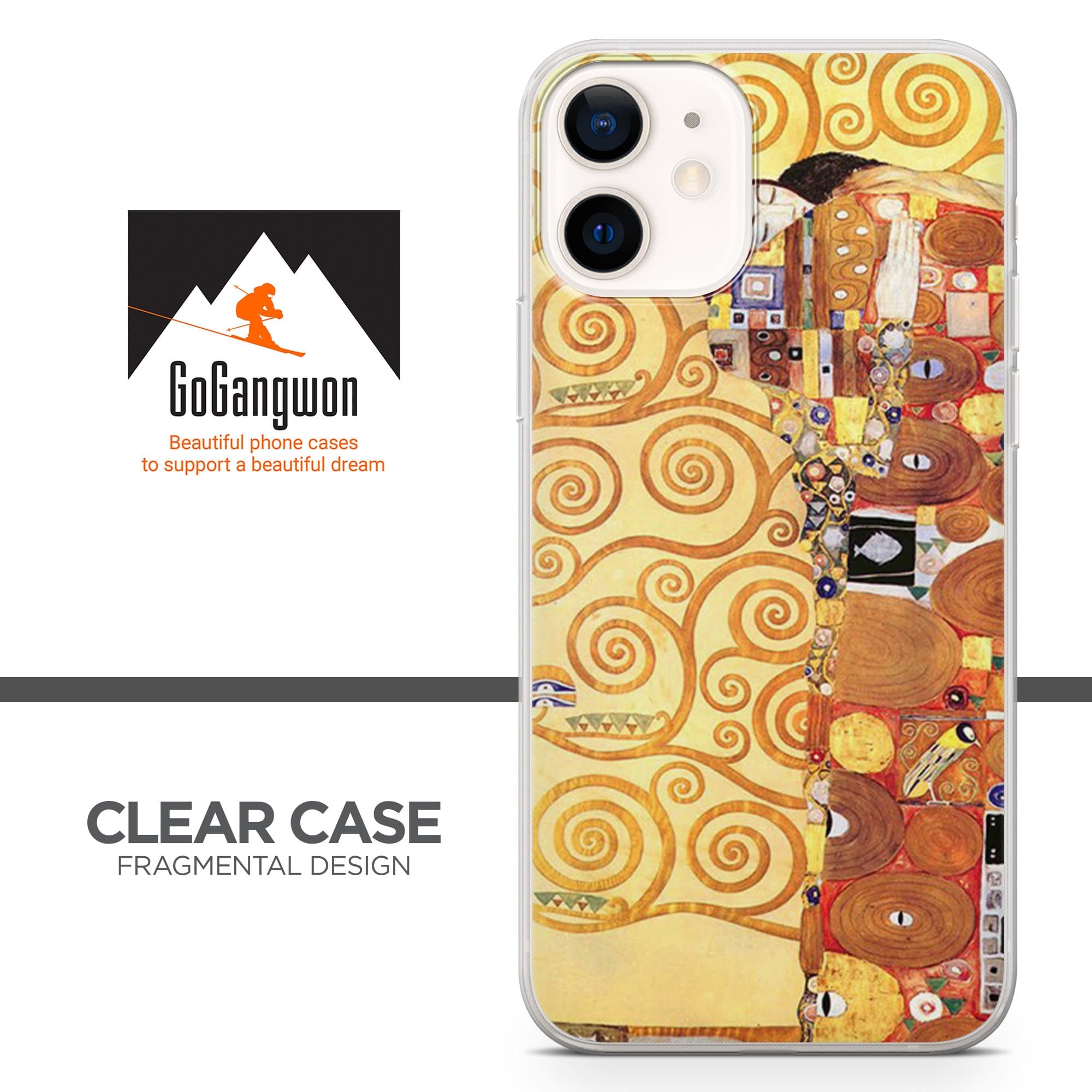 Painting Gustav Klimt Kiss Phone Case fit for iPhone 14, 13 Pro, 12 mini, 11, XR, 7+, 7 & Samsung A50, A51, S21, A53, Huawei P20, P30 ProD72 - image 3