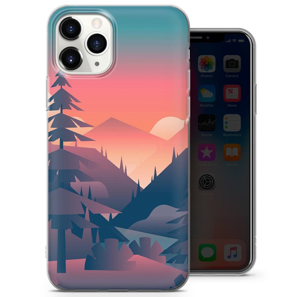 Mountain Sunrise Phone Case fit for iPhone 14, 13 Pro, 12 mini, 11, XR, 7+, 7 & Samsung A50, A51, S21, A53, Huawei P20, P30 Pro D117 - image 3