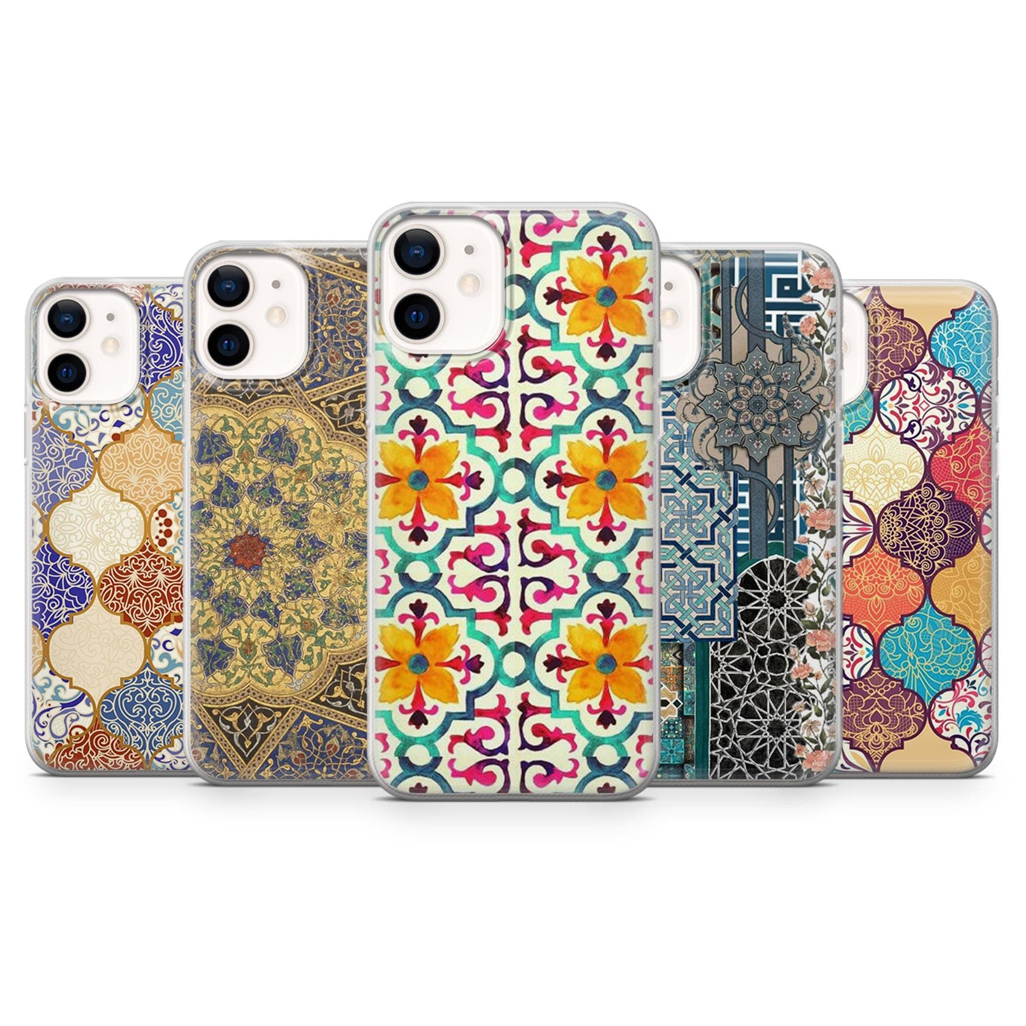 Moroccan Tile Phone Case Islamic Art Mosaic Cover for iPhone 17 Pro, 16, 15, 14, 13, 12, Samsung S25, S24, A16, A56, Pixel 10, 9A, 8