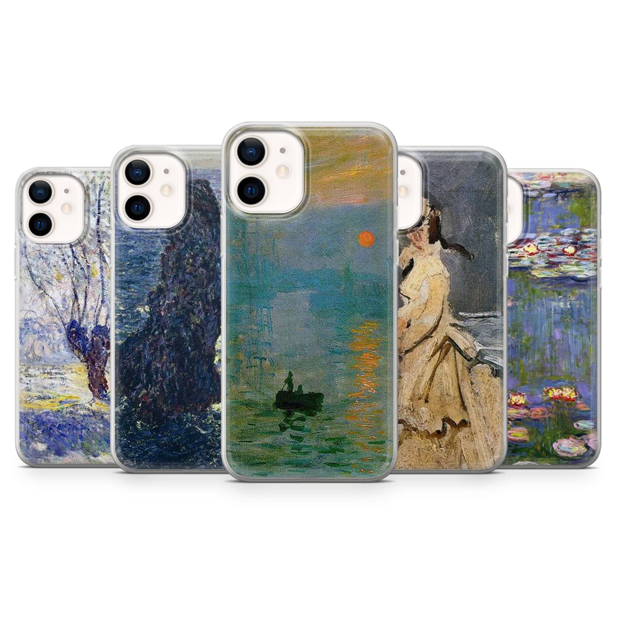 Art Paintings Claude Monet Phone Case for iPhone 14, 13 Pro, 12 mini, 11, XR, 7+, 7 & Samsung A50, A51, S21, A53, Huawei P20, P30 Pro D20