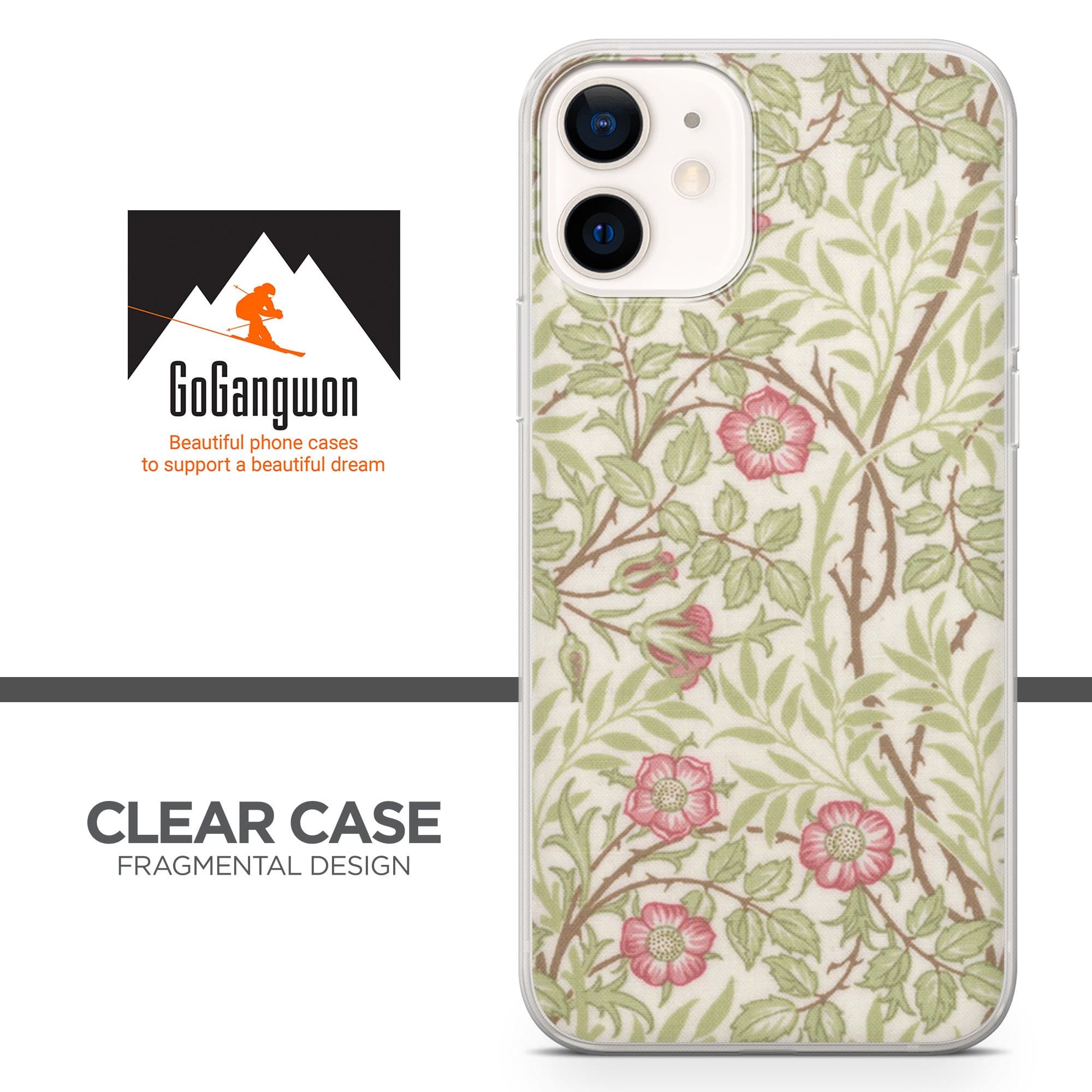 William Morris Flowers Phone Case fit for iPhone 14, 13 Pro, 12 mini, 11, XR, 7+, 7 & Samsung A50, A51, S21, A53, Huawei P20, P30 Pro D61 - image 3