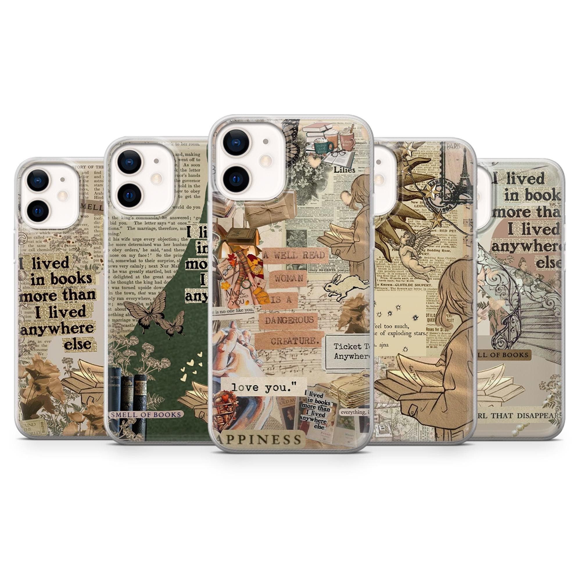 Book Lover Phone Case Literary BookTok Bookish Cover for iPhone 17e, 16, 15, 14, 13, 12, Samsung S26, S25, A17, A57, Pixel 10A, 9A, 8