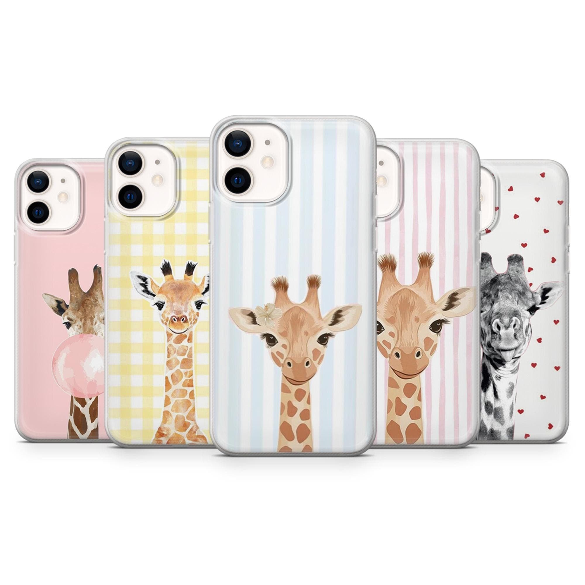 Giraffe Phone Case Wild Animal Safari Cover for iPhone 17 Pro, 16, 15, 14, 13, 12, Samsung S25, S24, A16, A56, Pixel 10, 9A, 8Pro