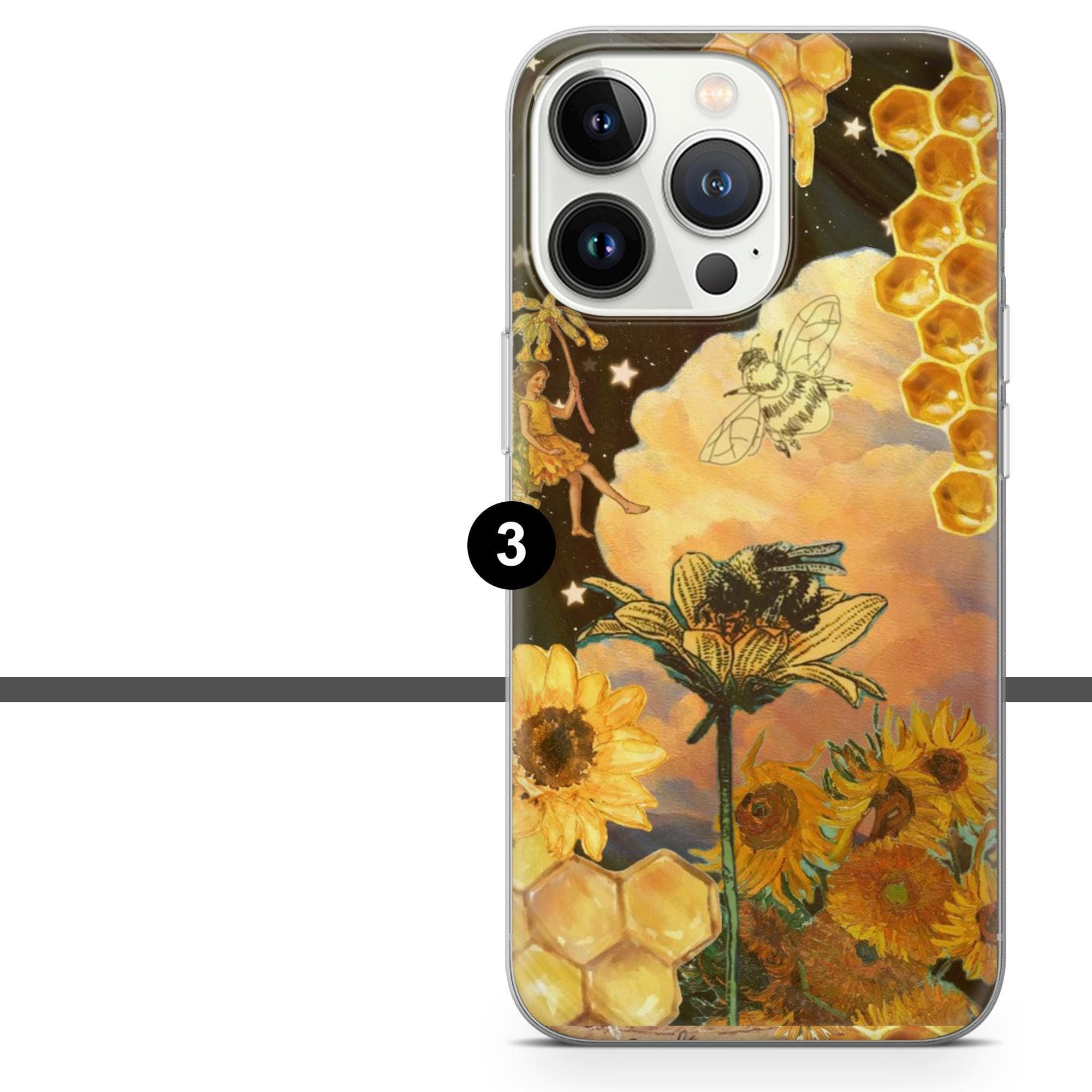 Honey Phone Case Beehive Yellow Bee Cover for iPhone 17 Pro, 16, 15, 14, 13, 12, Samsung S25, S24, A16, A56, Pixel 10, 9A, 8 - image 5