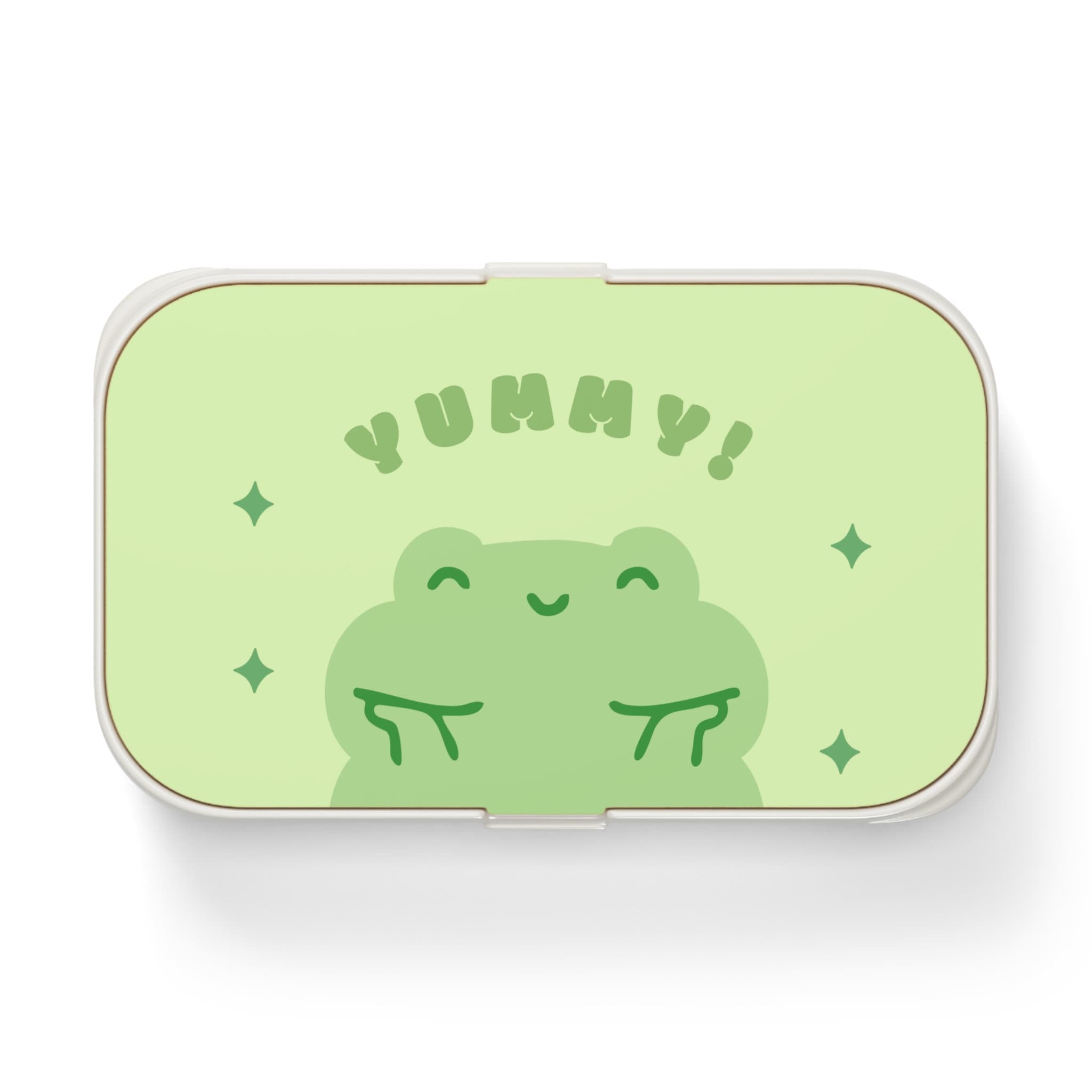 Frog Bento Lunch Box for Adults, Cute Green Adult Japanese Lunch, Wood, Wooden, Korean Food Bag