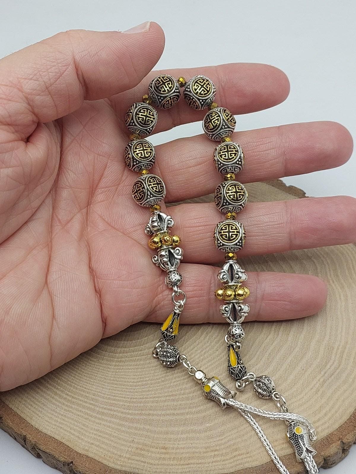 Zaza Prestige Series – Patterned Collectible Rosary, 12×11 mm Oversized Beads (61244)