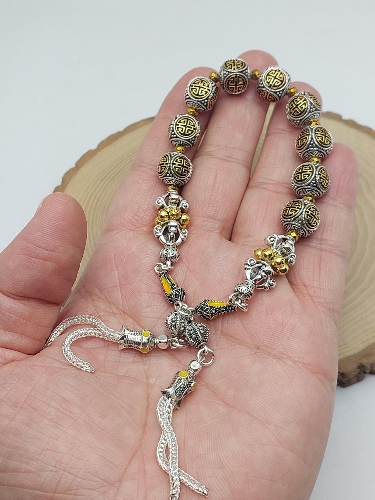 Zaza Prestige Series – Patterned Collectible Rosary, 12×11 mm Oversized Beads (61244)