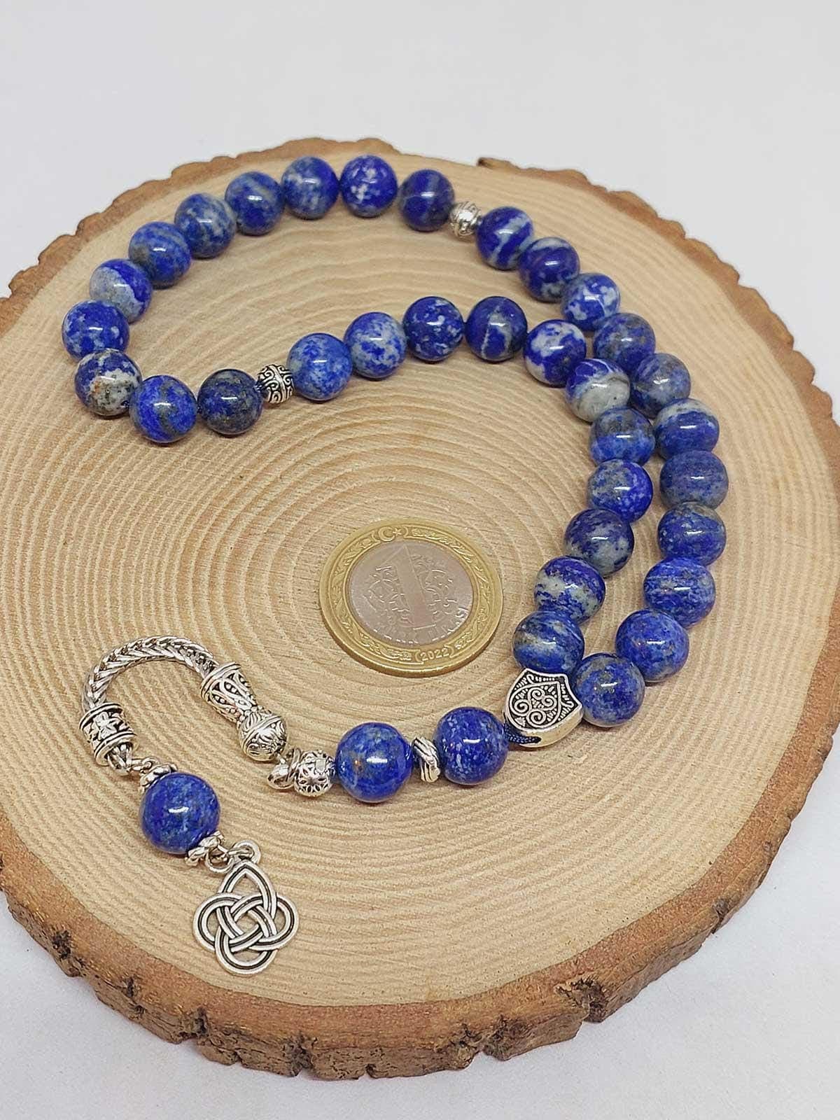 Lapis Lazuli Stone 33 beads Rosary 10mm, Tasbih 99, Natural Stone 33 Beads, Tasbeeh, Misbaha, Islamic Prayer Beads, Tasbih - image 4