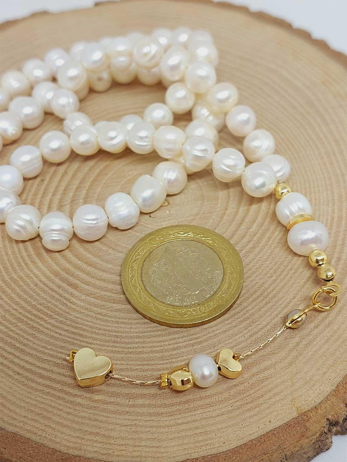 Pearl Stone 99 beads Rosary 8-9mm, Tasbih 99, Natural Stone 99 Beads, Tasbeeh, Misbaha, Islamic Prayer Beads, Tasbih, Muslim, Misbah, - image 4