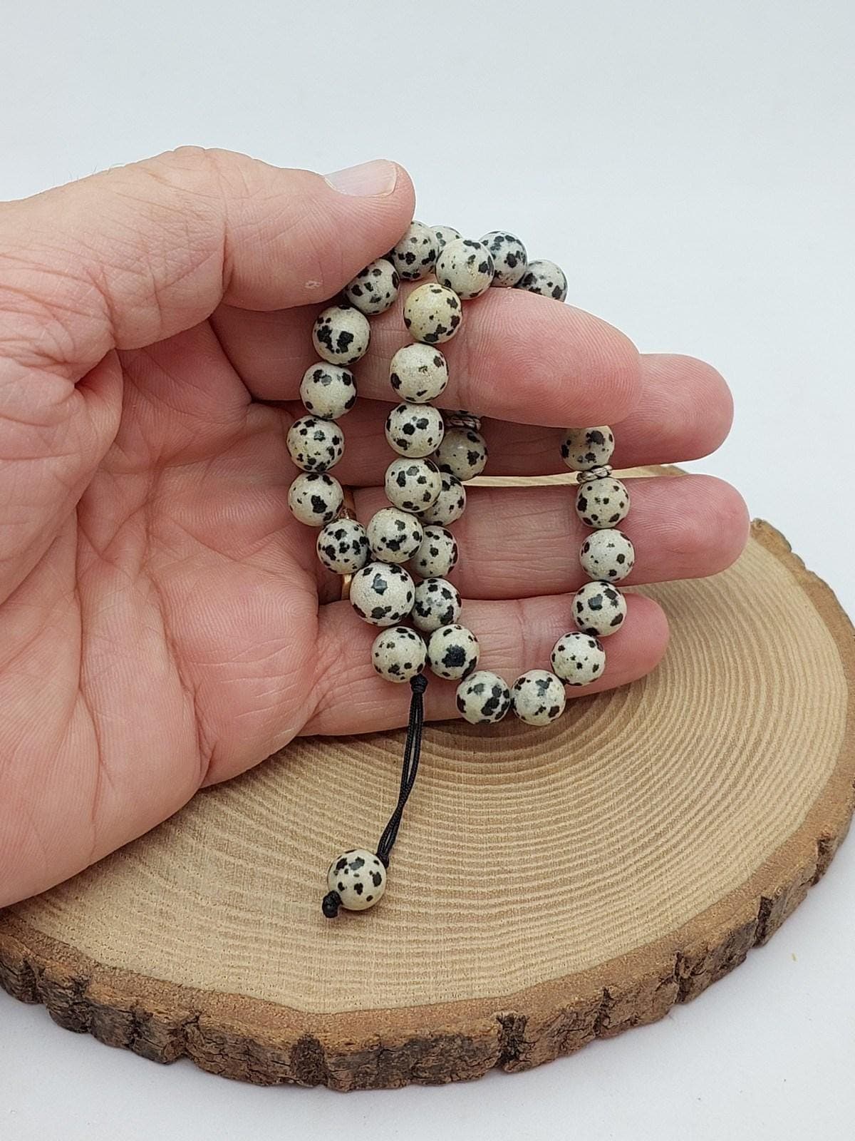 Handmade 33 Beads Jasper Tasbih – 8mm Muslim Prayer Beads for Strength, Stability & Gift (27580)