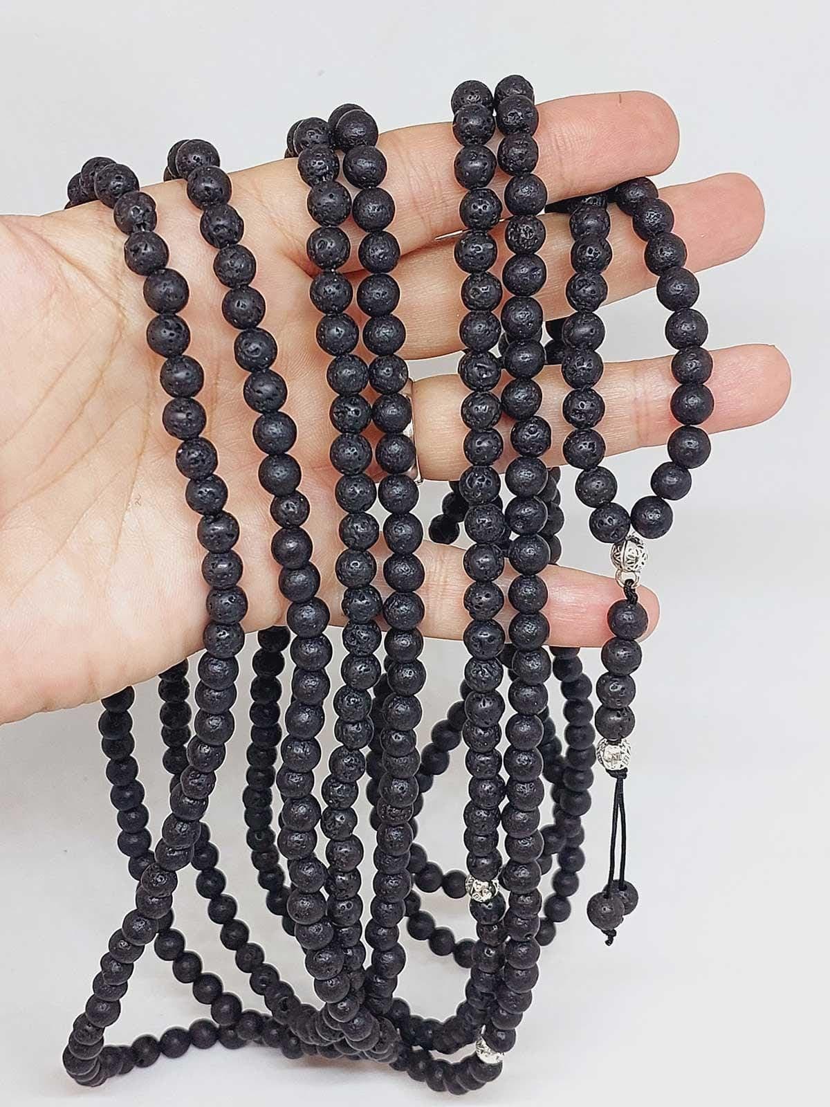 Handmade 500 Beads Lava Stone Zikr Tasbih – 6mm Natural Prayer Beads for Grounding, Energy & Spiritual Gift (1868)