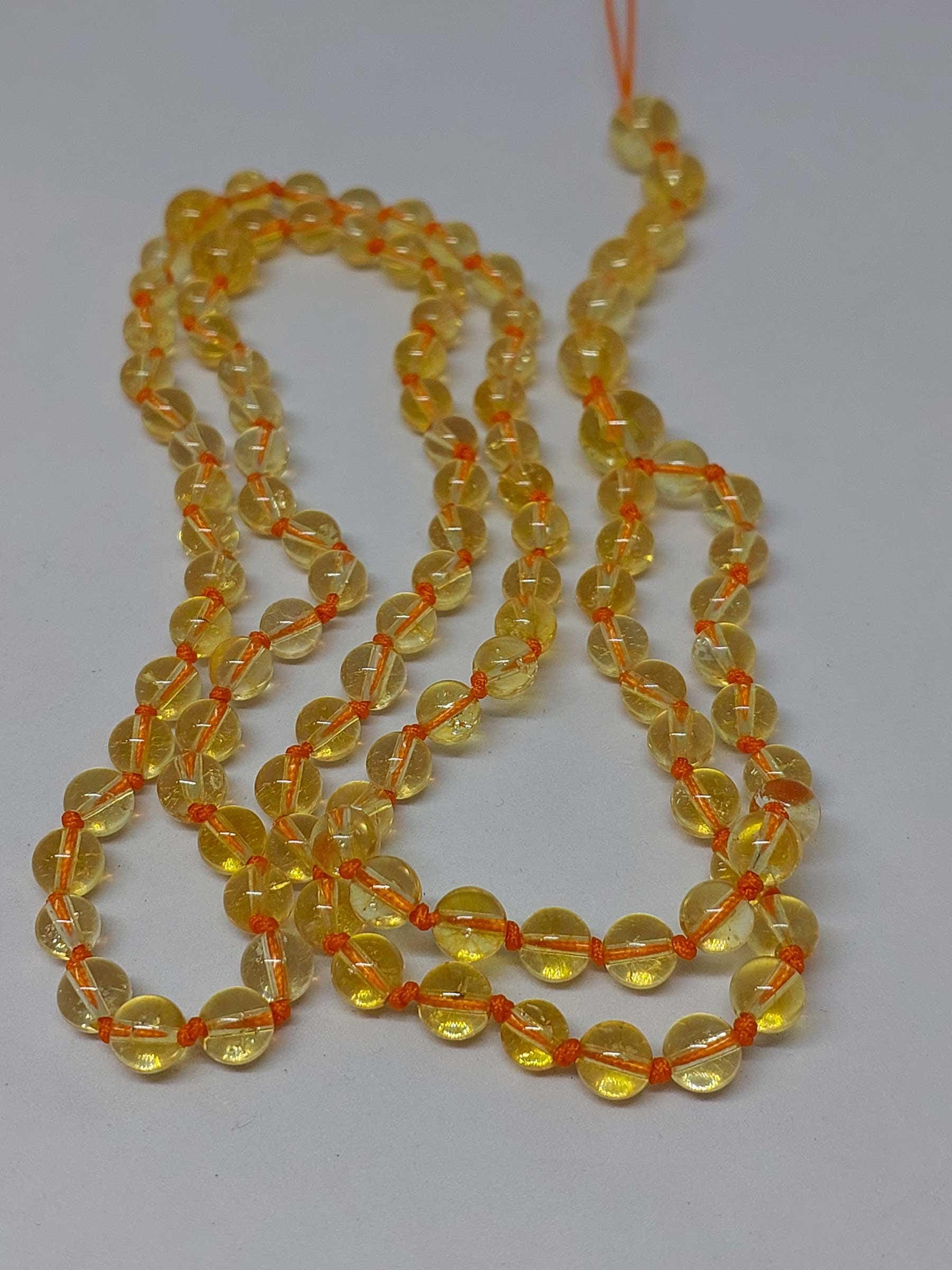 Citrine Stone 99 beads Knotted Rosary 6mm, Tasbih 99, Natural Stone 99 Beads, Tasbeeh, Misbaha, Islamic Prayer Beads, Tasbih, Muslim