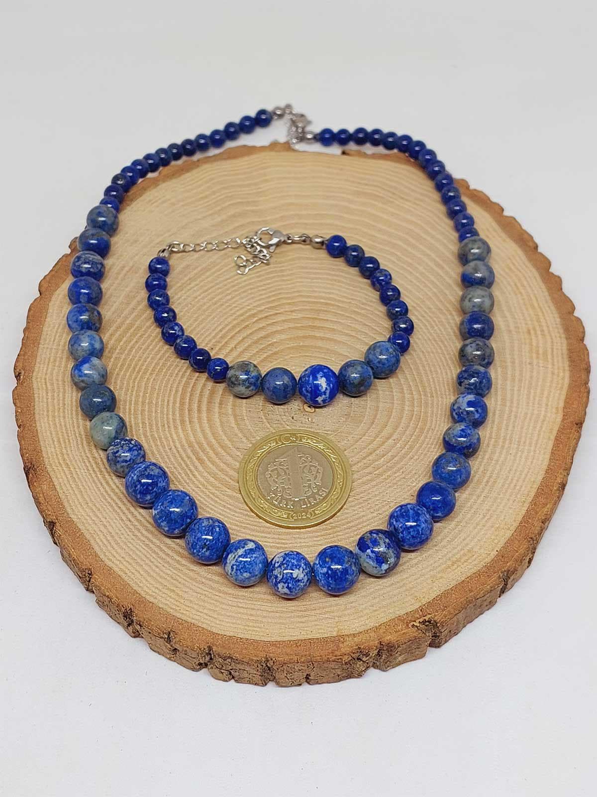 Galaxy Series Lapis Lazuli Stone Necklace & Bracelet Set - image 4