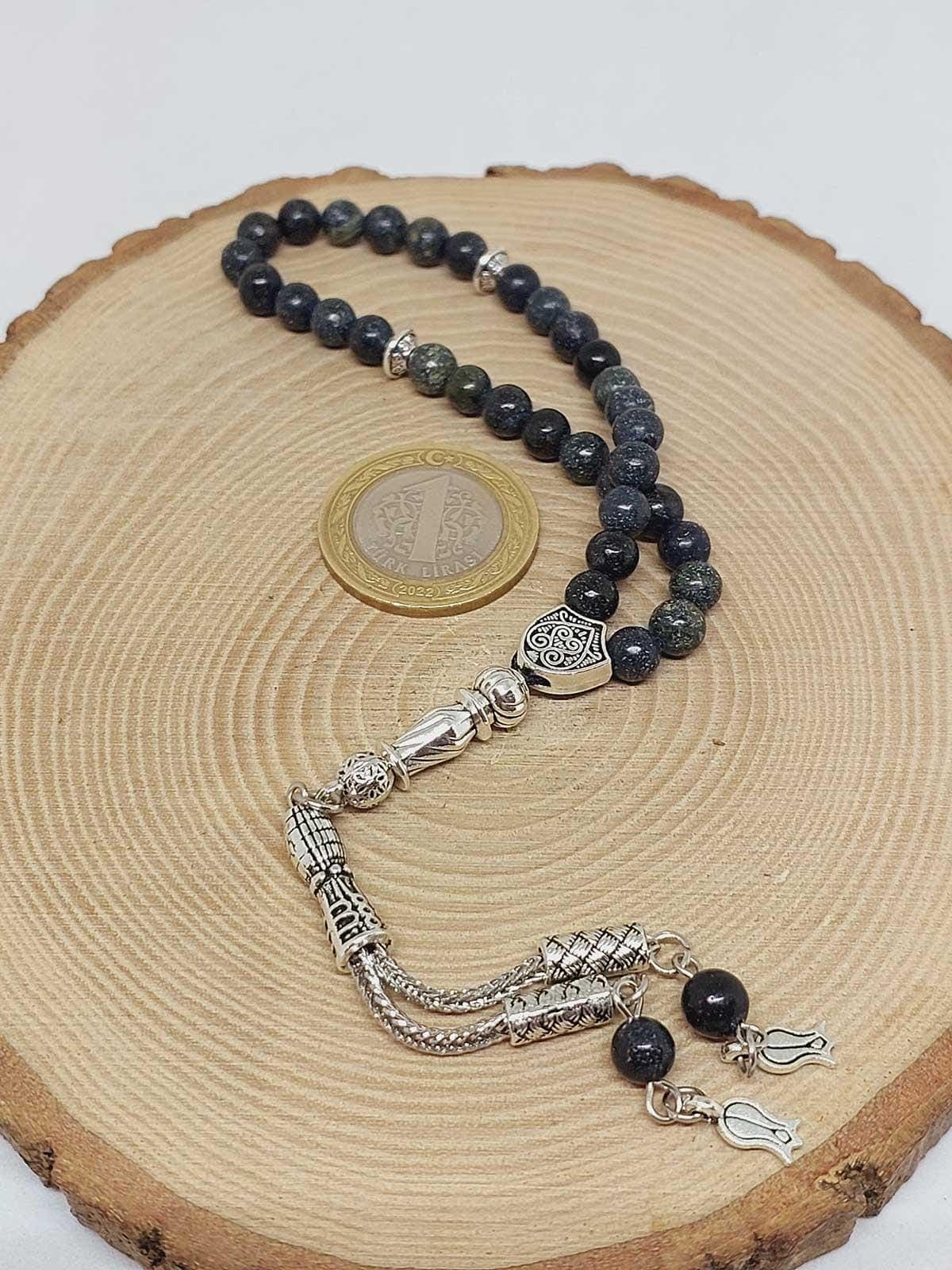 Serpentinite Stone 33 beads Rosary 6mm, Tasbih 33, Natural Stone 33 Beads, Tasbeeh, Misbaha, Tasbih - image 4