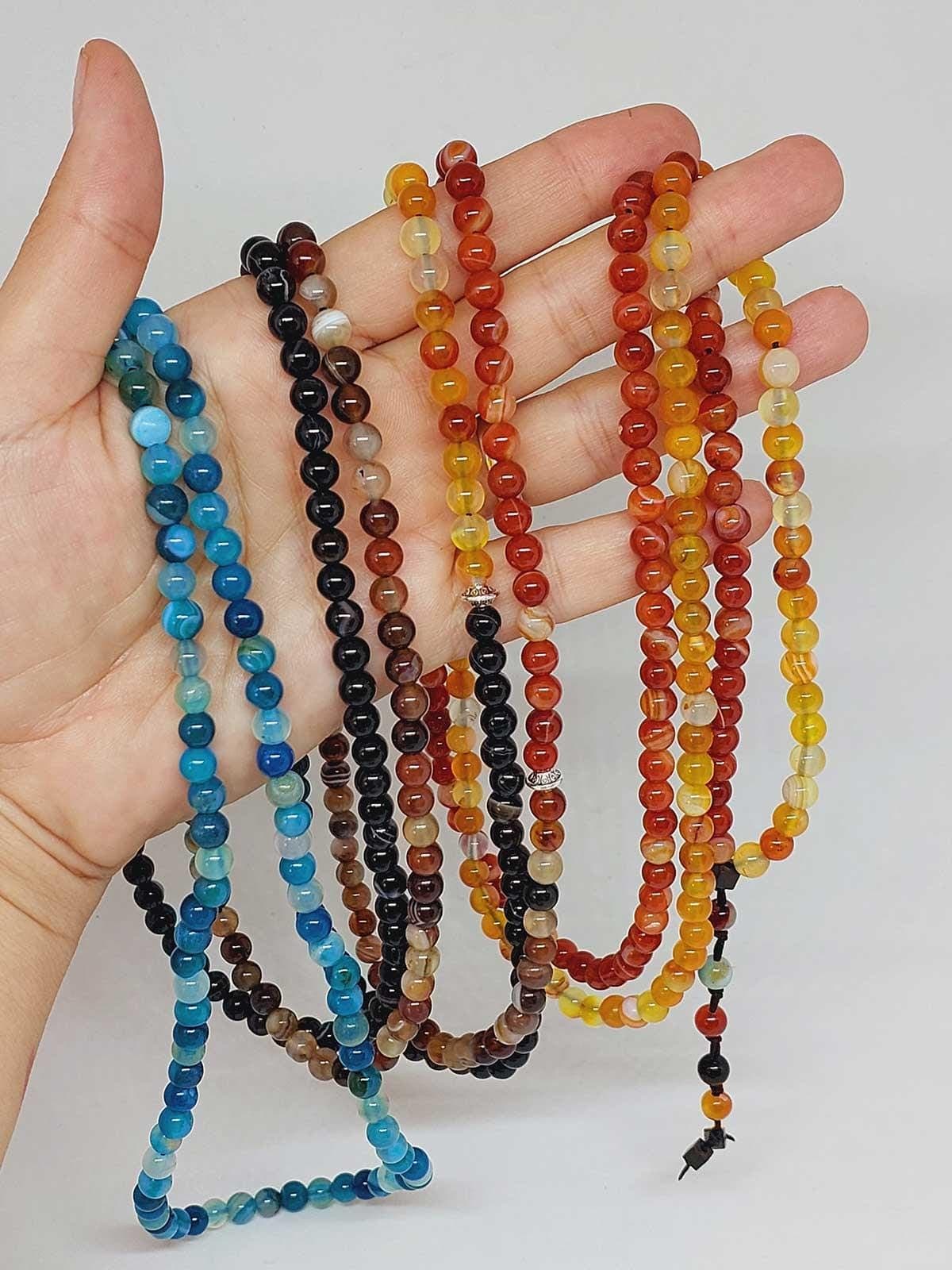 Handmade 500 Beads Mixed Agate Zikr Tasbih – 6mm Natural Stone Prayer Beads for Balance, Harmony & Spiritual Gift (55706)