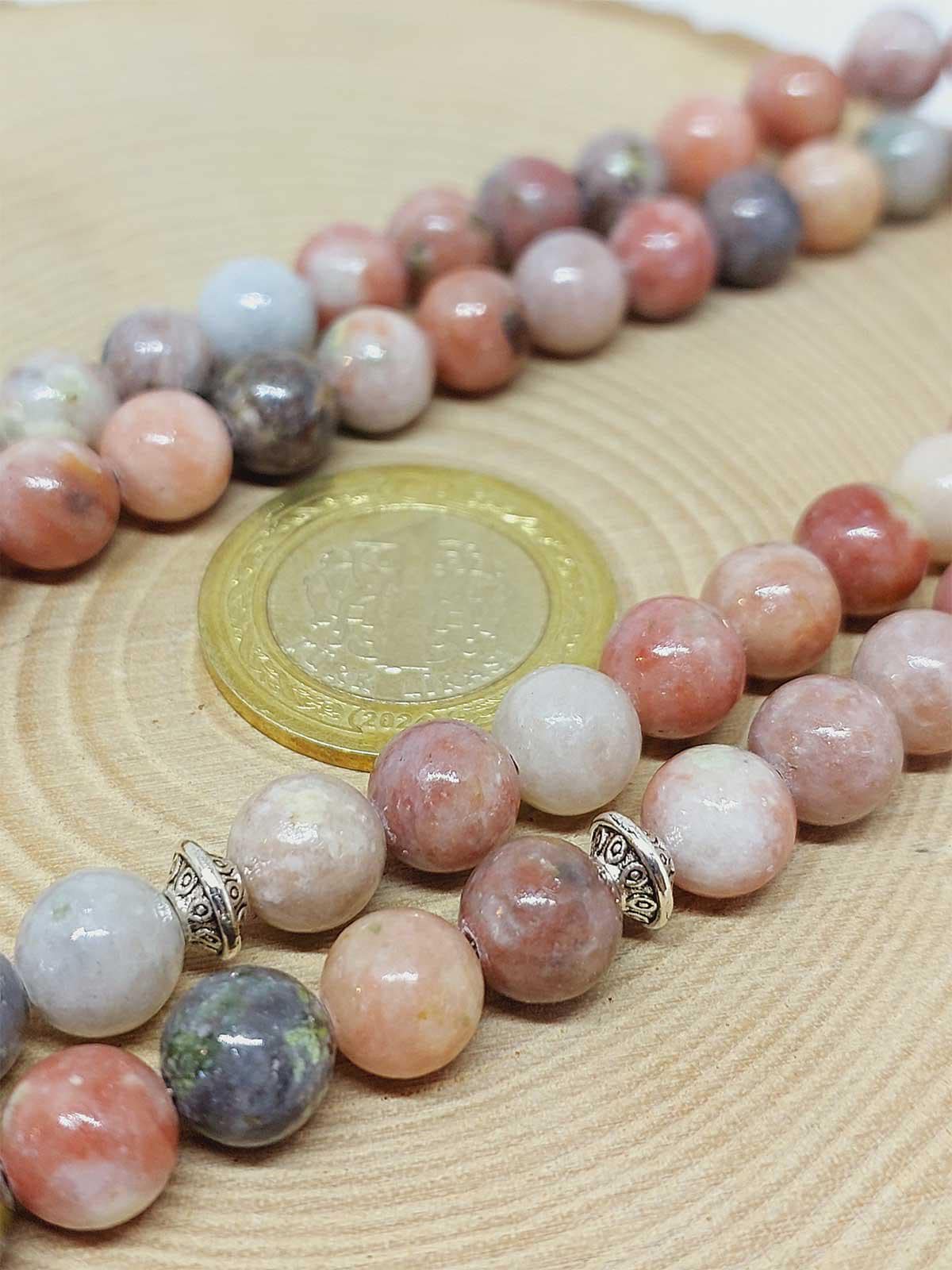 Pink & white Jasper Stone 99 beads Rosary 8mm, Tasbih 99, Natural Stone 99 Beads, Tasbeeh, Misbaha, Islamic Prayer Beads, Tasbih, Muslim - image 5