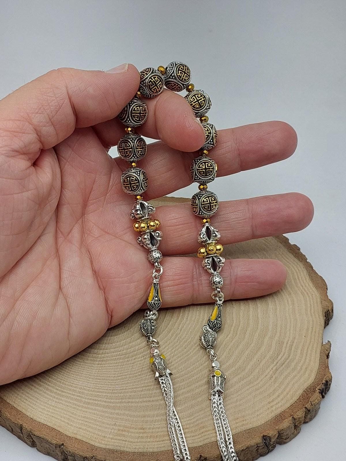 Zaza Prestige Series – Patterned Collectible Rosary, 12×11 mm Oversized Beads (61244)