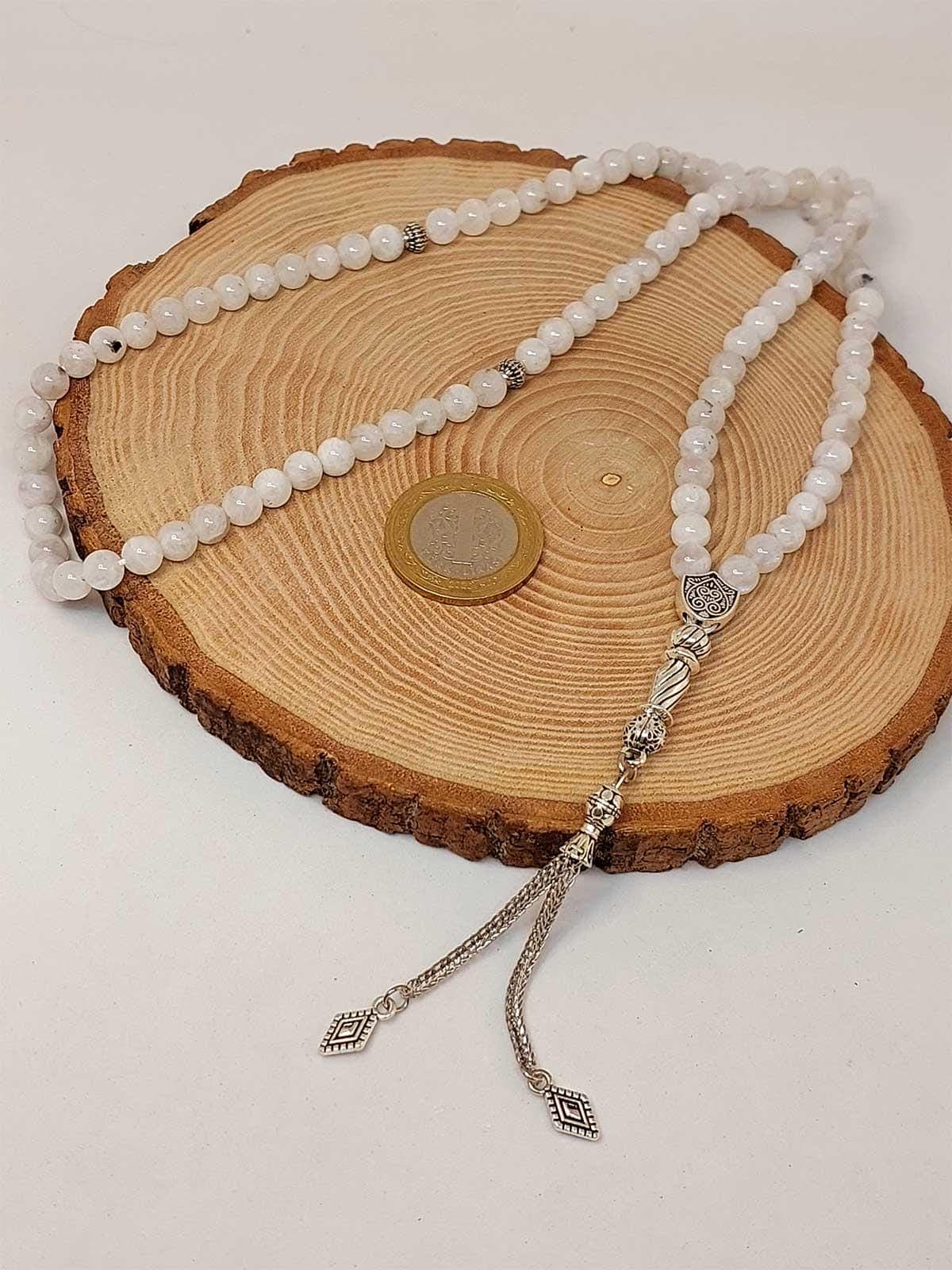 Moon Stone 99 beads Rosary 6mm, Tasbih 99, Natural Stone 99 Beads, Tasbeeh, Misbaha, Islamic Prayer Beads, Tasbih, Muslim - image 3