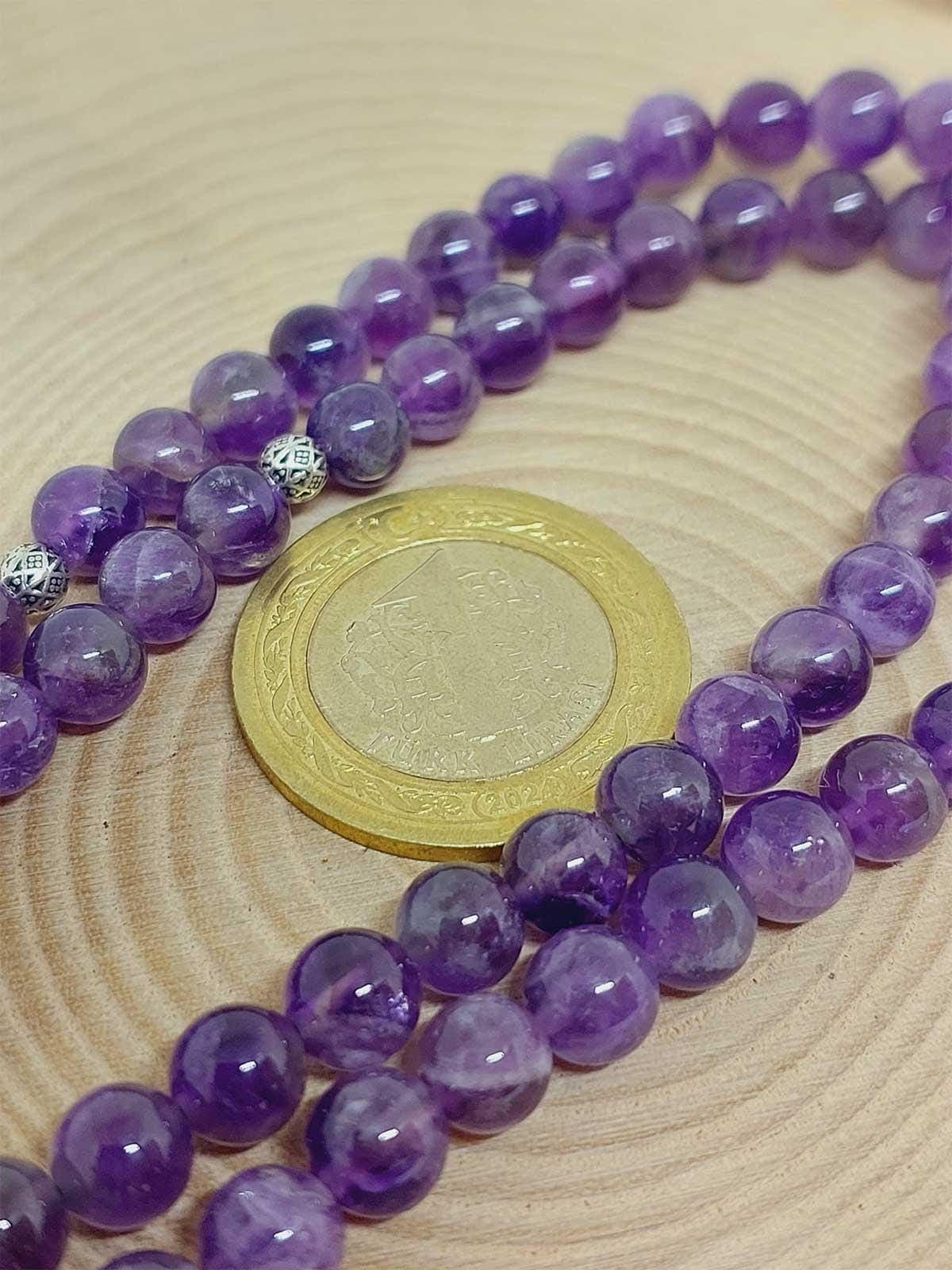 Amethyst Stone 99 beads Rosary 6mm, Tasbih 99, Natural Stone 99 Beads, Tasbeeh, Misbaha, Islamic Prayer Beads, Tasbih, Muslim, Misbah, - image 5