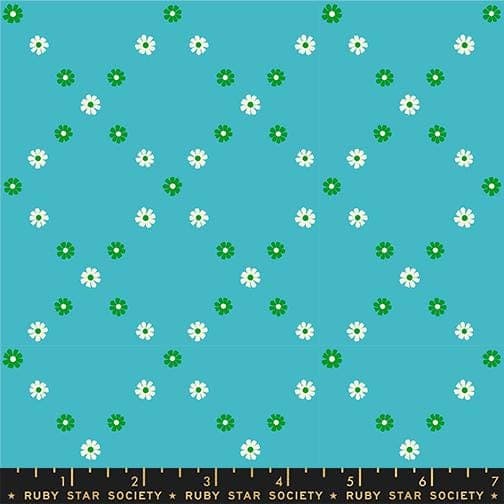 Best Day Ever, Diamond Flowers in Dark Turquoise, by Melody Miller - Ruby Star Society