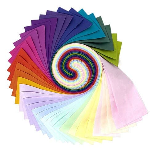 Tula Pink's Mythical Design Jelly Roll of NEW Solids, Complete 22 Color Collection