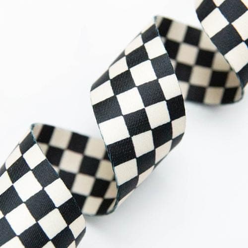 Checker B&W 1.5" Wide Webbing, by the Yard