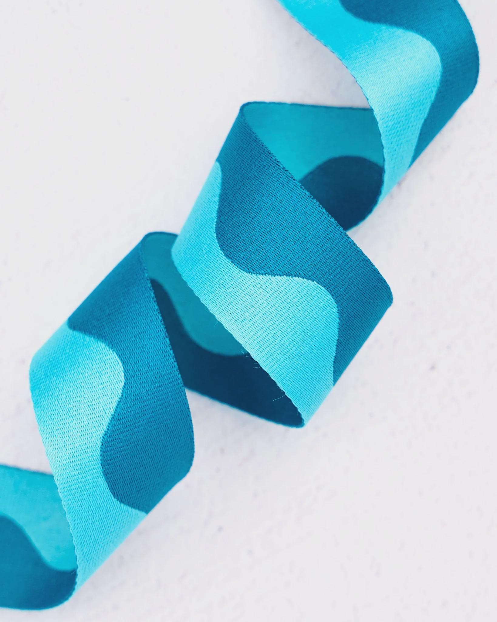 Aquamarine 1.5" Wavy Webbing by  Renaissance Ribbons